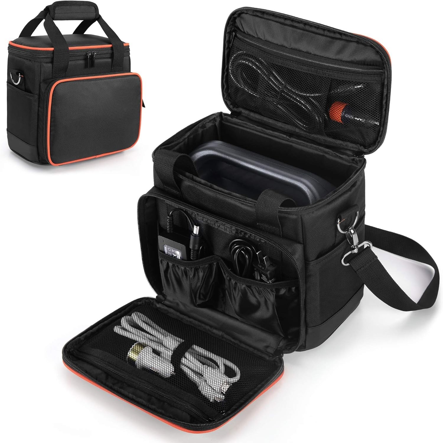 Multi-Pocket Black Carry Bag for Jackery Explorer – Ideal for Camping & Travel