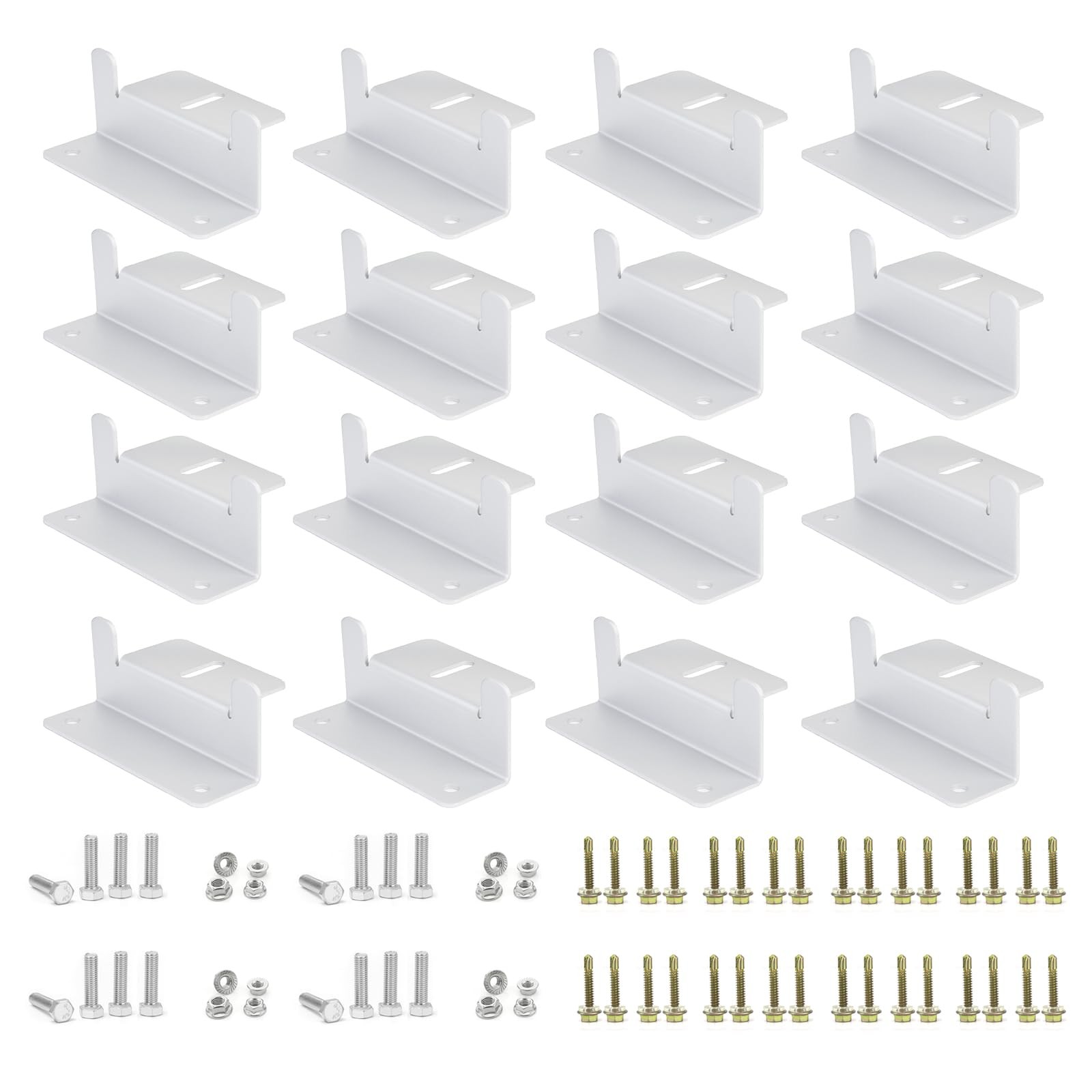 16 Units Solar Panel Mounting Brackets,Z Bracket Sets Lightweight Aluminum Co…