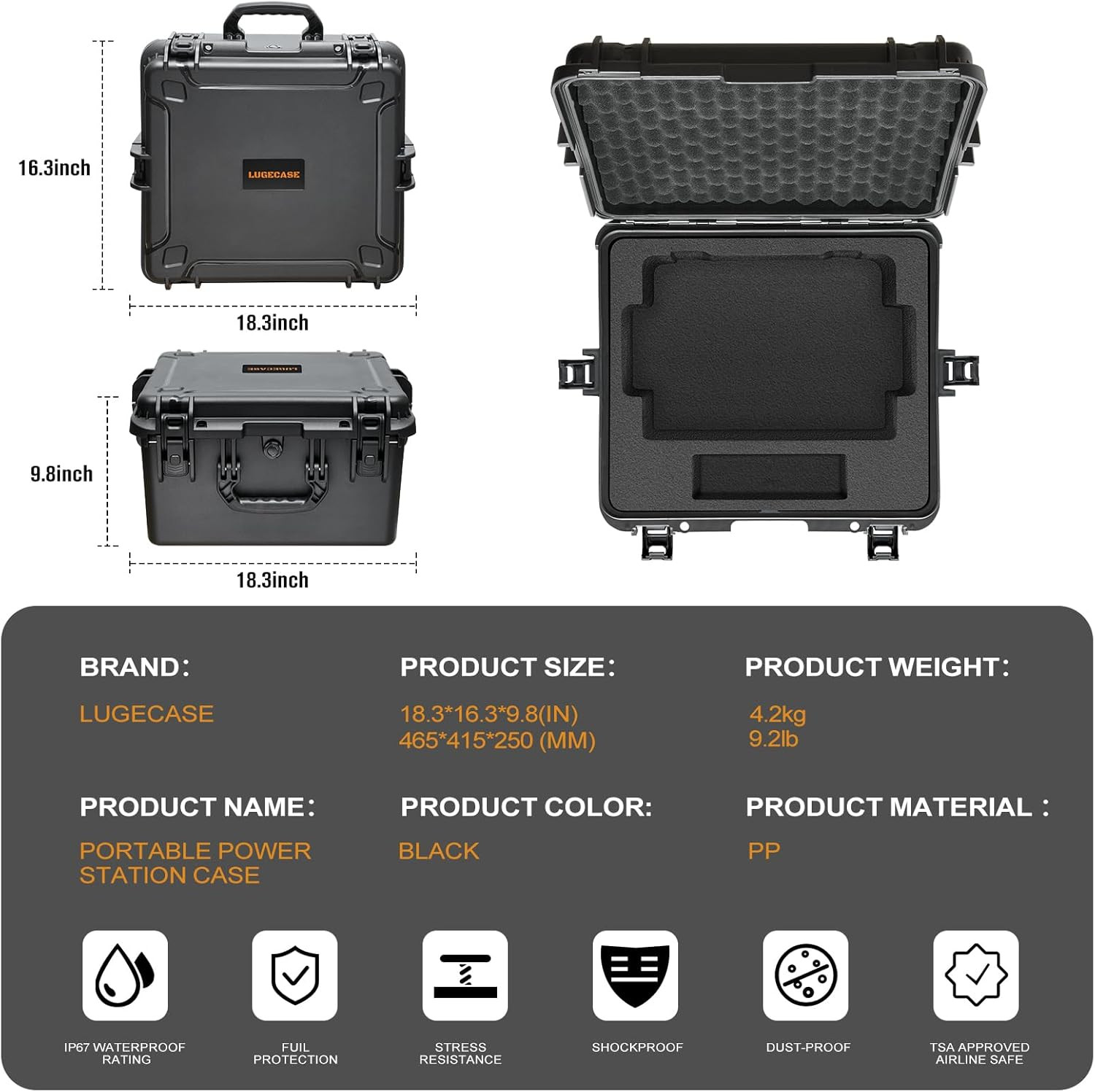 Jackery Explorer 1000 V2 Hard Case – Waterproof Travel Storage Box