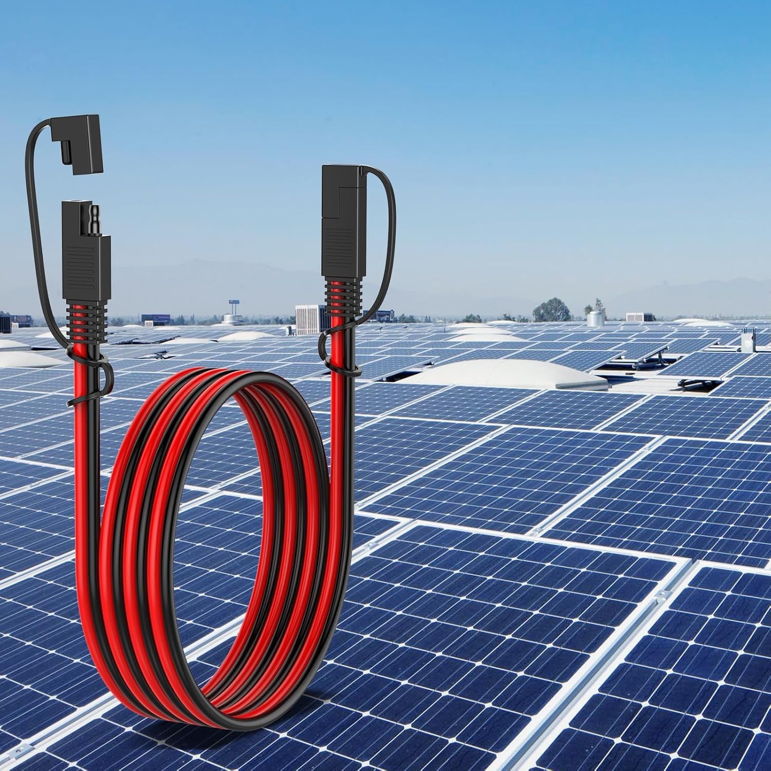 Versatile 5FT SAE Extension Cable, 12AWG Wiring for Motorcycle, RV & Solar Uses