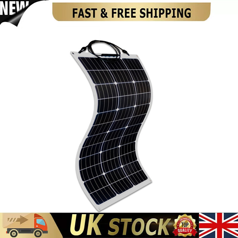 300W Flexible Solar Panel for Boat RV Car Camping Battery Charging Solutions US