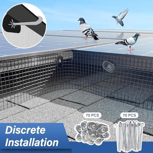 Solar Panel Bird Guard,6in x 100ft Critter Guard Roll Kit for Roof Protection…