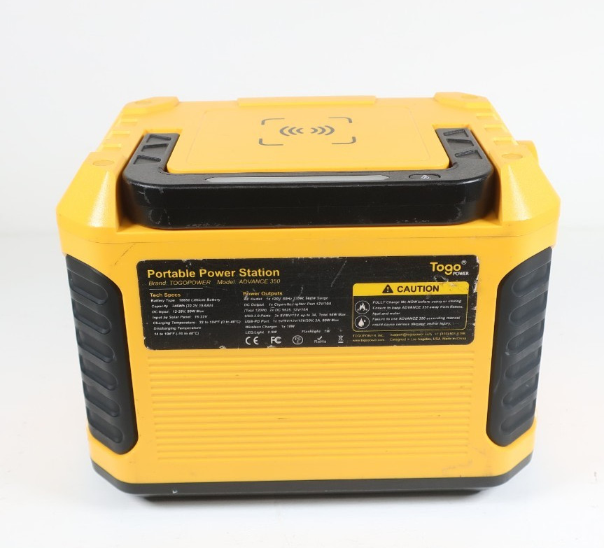 Togo Power Advance350 Portable Power Station 346Wh Lithium Backup Battery