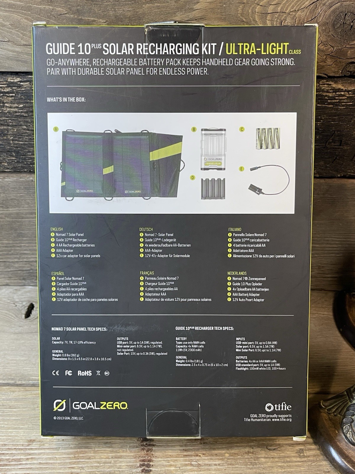 Goal Zero Guide 10, Plus Solar Charging Kit Recharger $ Solar Panel