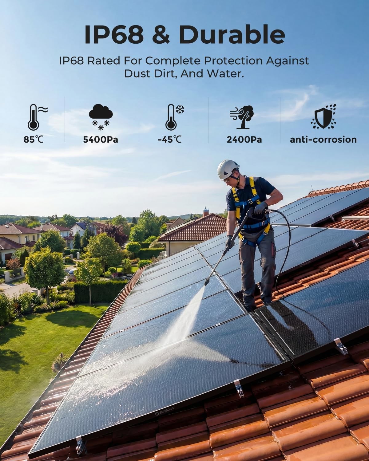 12V 200 Watt Solar Panel 25.6% Efficiency N-Type Monocrystalline IP68 Waterproof