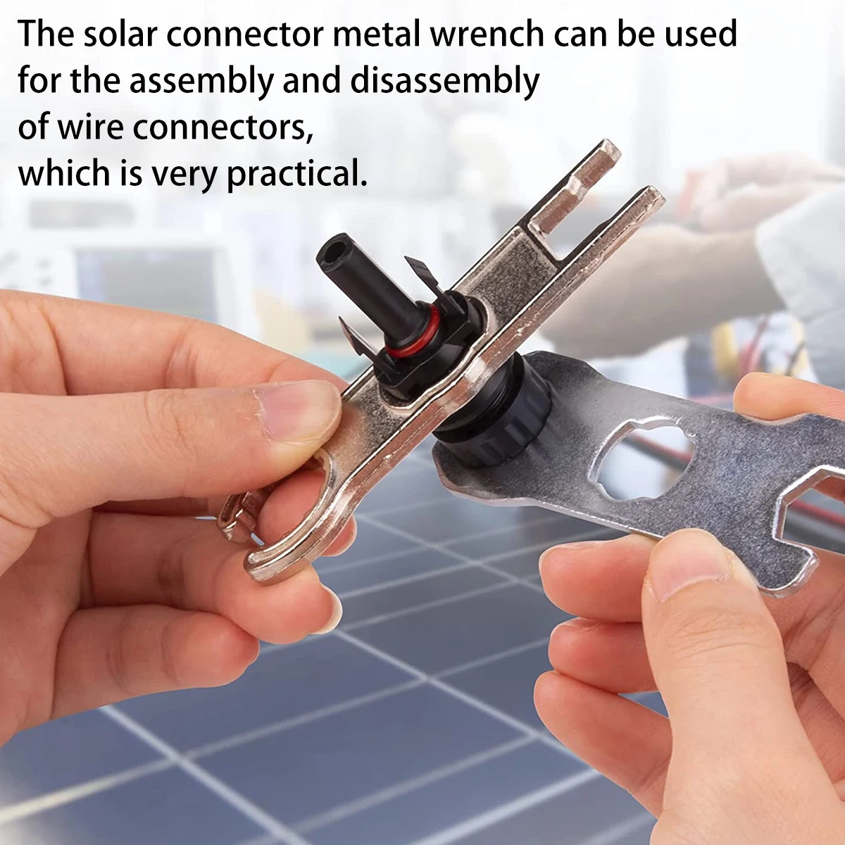 2 Pairs Solar Metal Spanner Wrench Solar Panel Connector Disconnect Tool Solar P