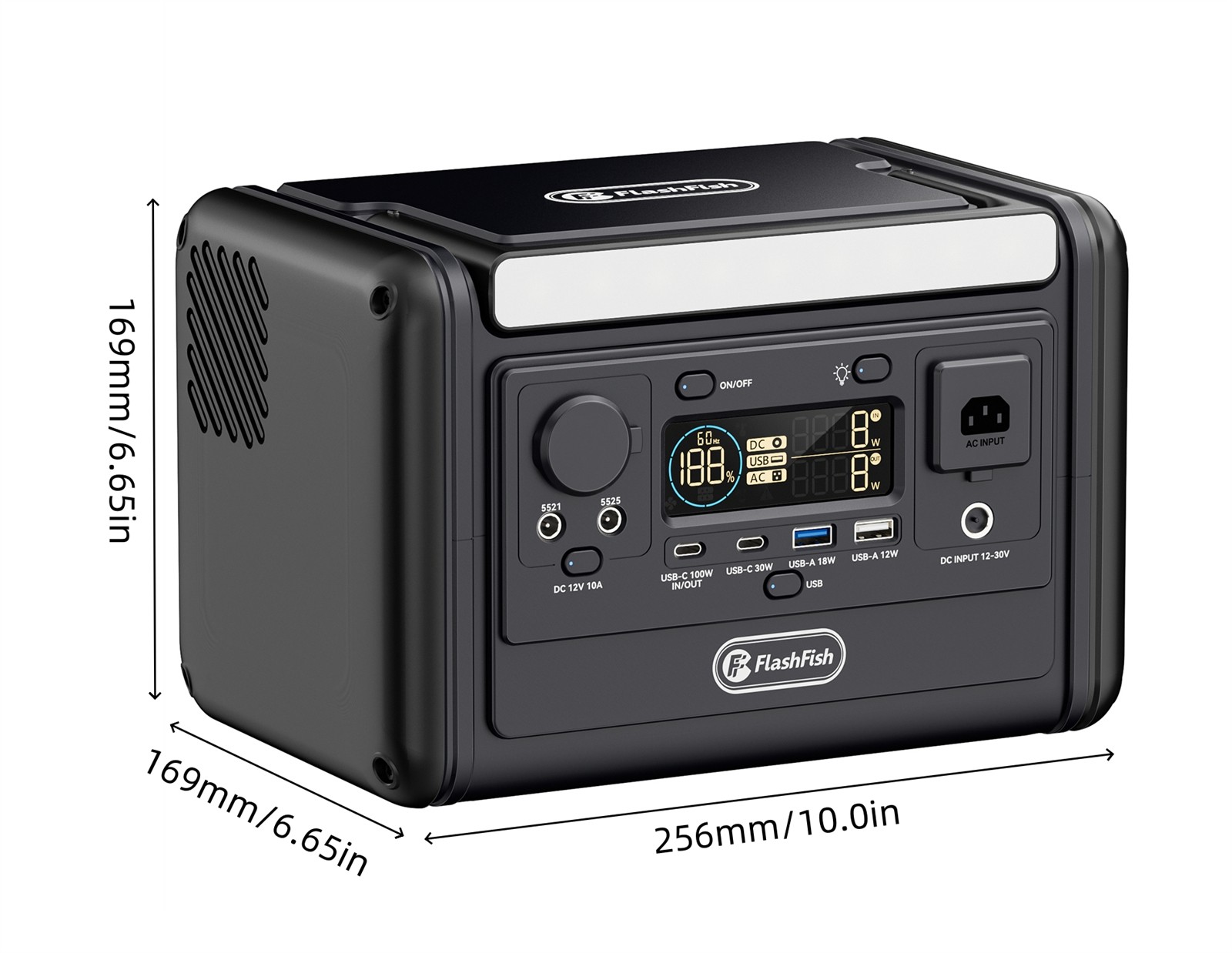 Flashfish T300PRO Portable Power Station 300W 230Wh LiFePO4 With Solar Panel 60W