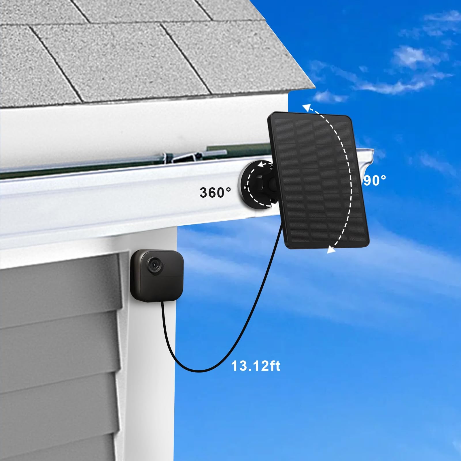 4W Solar Panel for Blink Outdoor 4 (4th Gen) , Solar Panel with USB-Port, Plu…