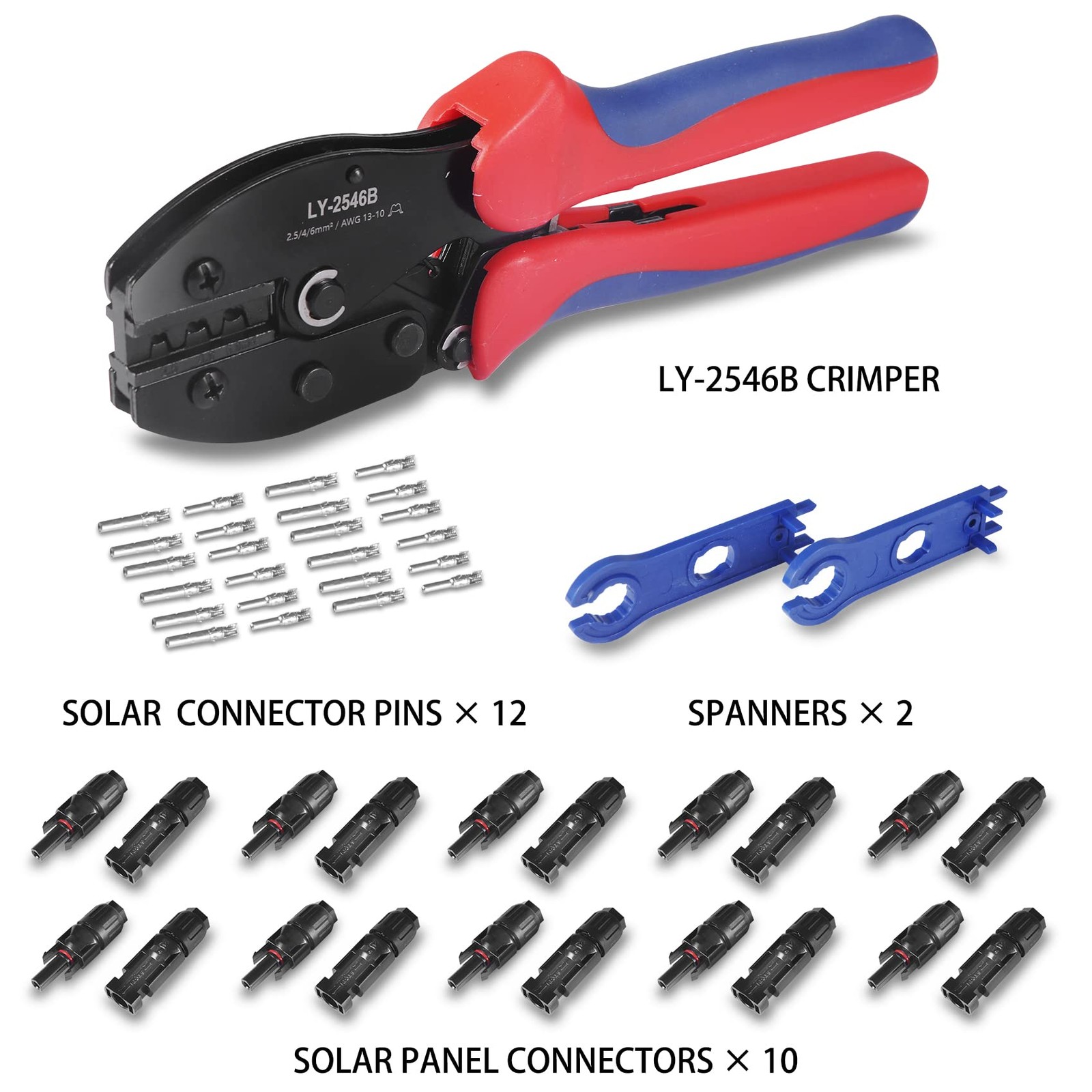 Juego De Herramientas Para Paneles Solares Con Crimpadora Y Llaves Pro