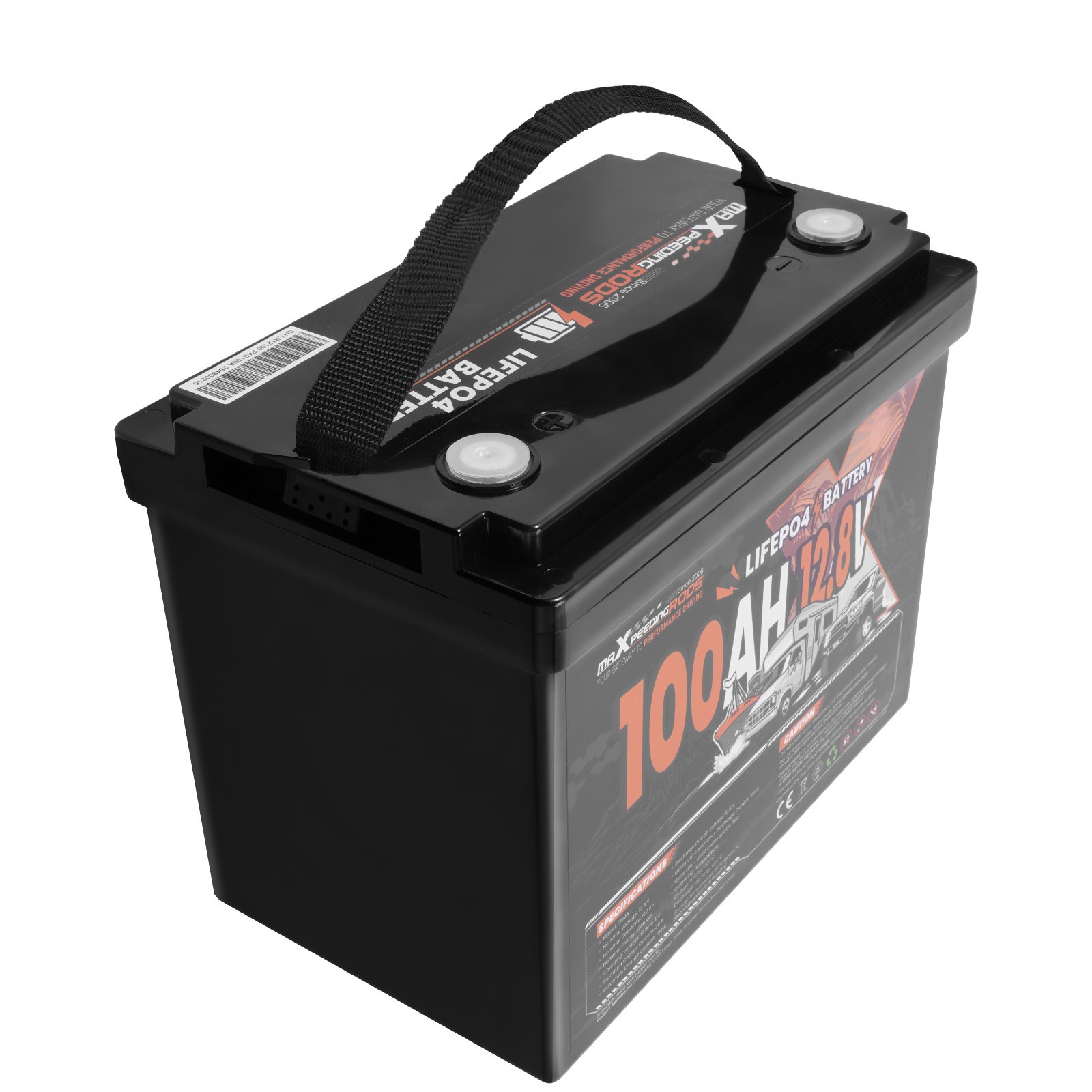 12V 100Ah Lithium Iron Phosphate Battery for Backup Power, Expandable 20.48kWh
