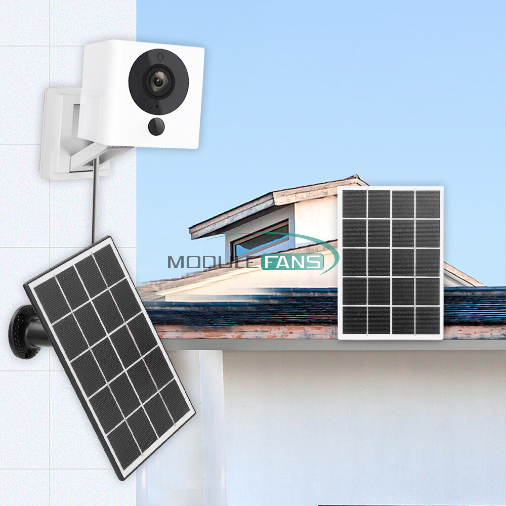 8W 5V Microcrystal Solar Panel with Mounting Brackets Security Camera Water Pump