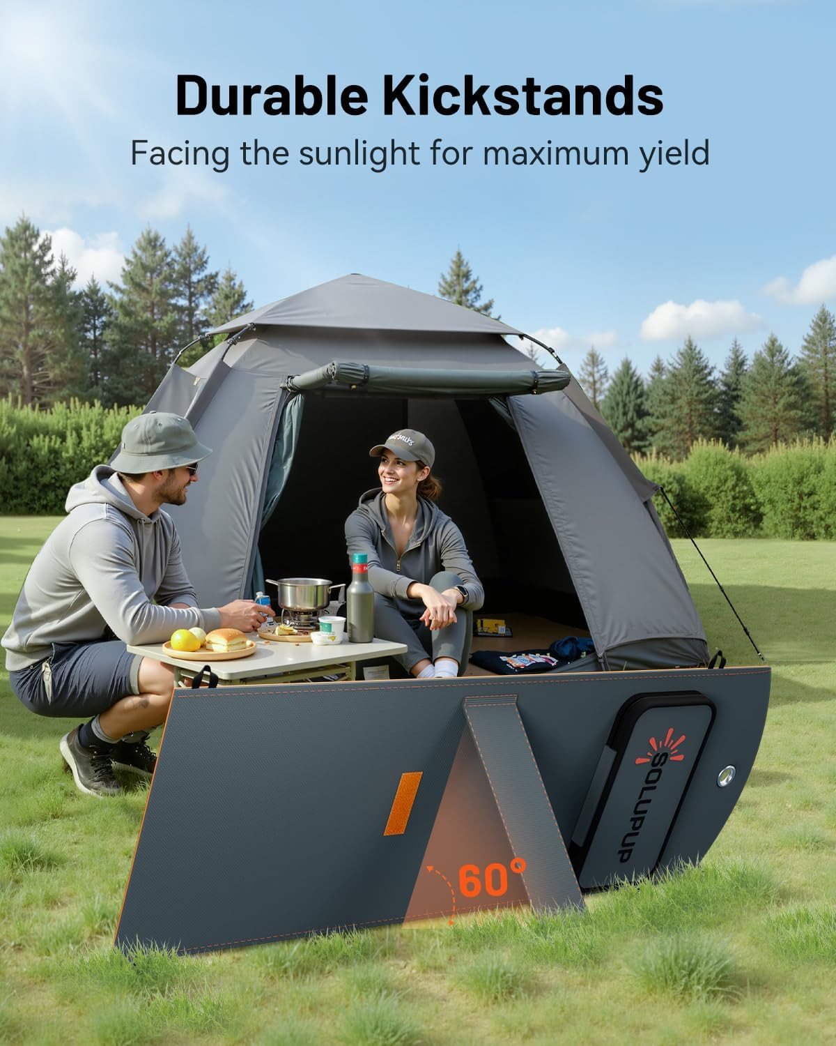 Solar Panels 30W Portable Foldable Solar Charger with 5V USB-A and USB-C Fast Ch