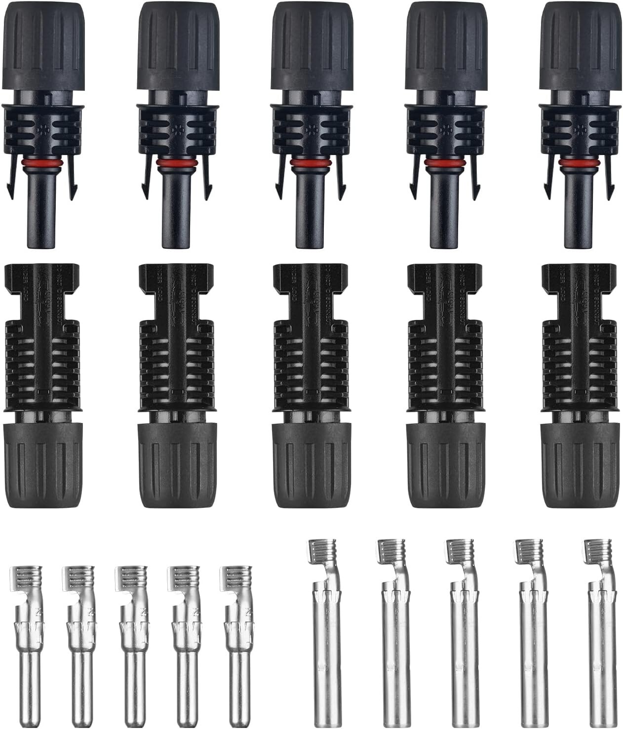 HQST 5 Pairs Solar Connectors Male/Female IP67 Waterproof Solar Panel Cable Conn