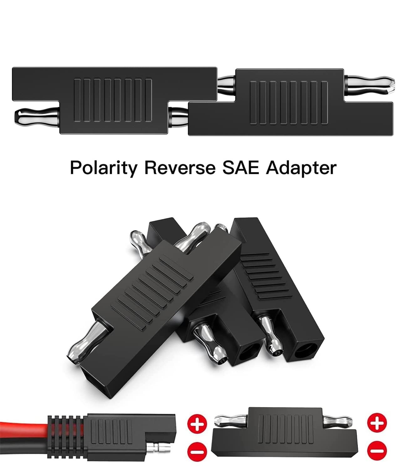 SAE Connector SAE to SAE Polarity Reverse Quick Disconnect Cable Plug Adapter