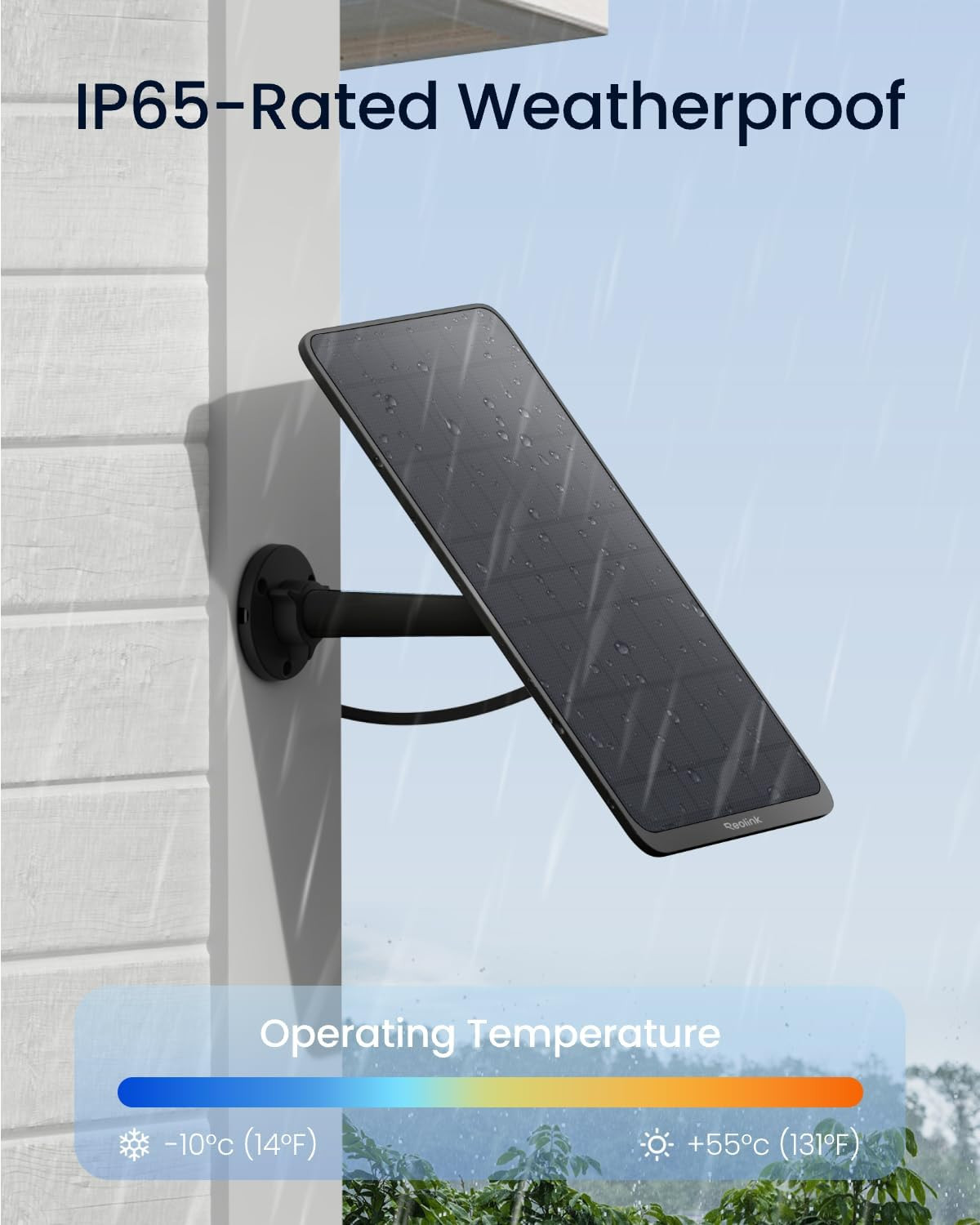 Reolink 12W Solar Panel Black, Non-Stop Solar Power Supply for All Wireless Batt