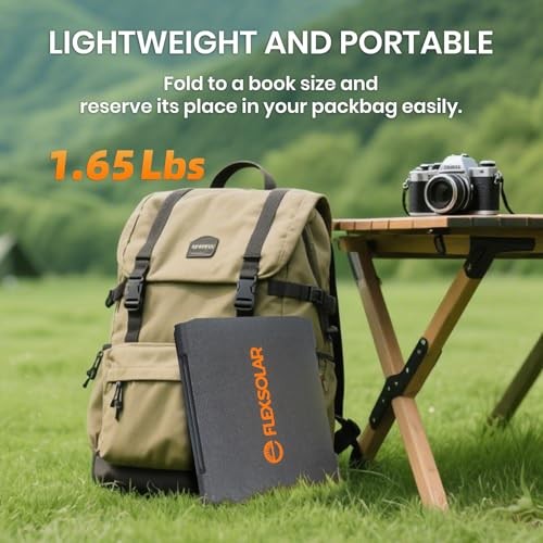 Portable Solar Panel Charger – Upgraded Fast Charging with USB-C PD2.0 – 40W