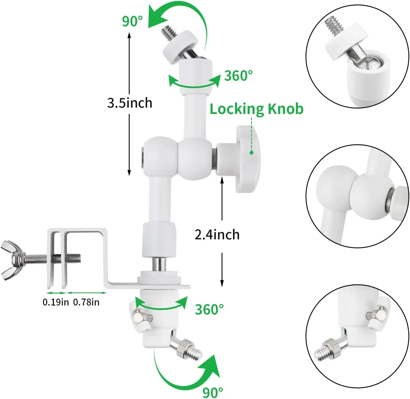 2-In-1 Weatherproof Gutter Mount for Arlo Solar Panel and Arlo Pro/Arlo Pro 2/Ar
