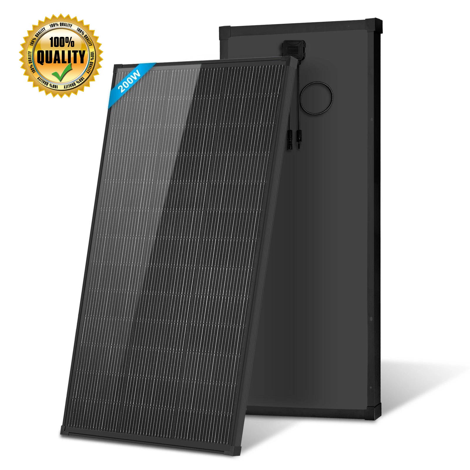 KingPWR 200W Solar Panel 18V N-Type Mono 18BB Roof RV Boat Off-Grid Battery