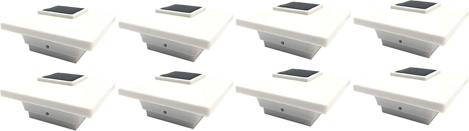 Solar (8-Pack) Low Profile Black/White Will Fit 3.5″X3.5″ and 4″X4″ Post Deck Ca