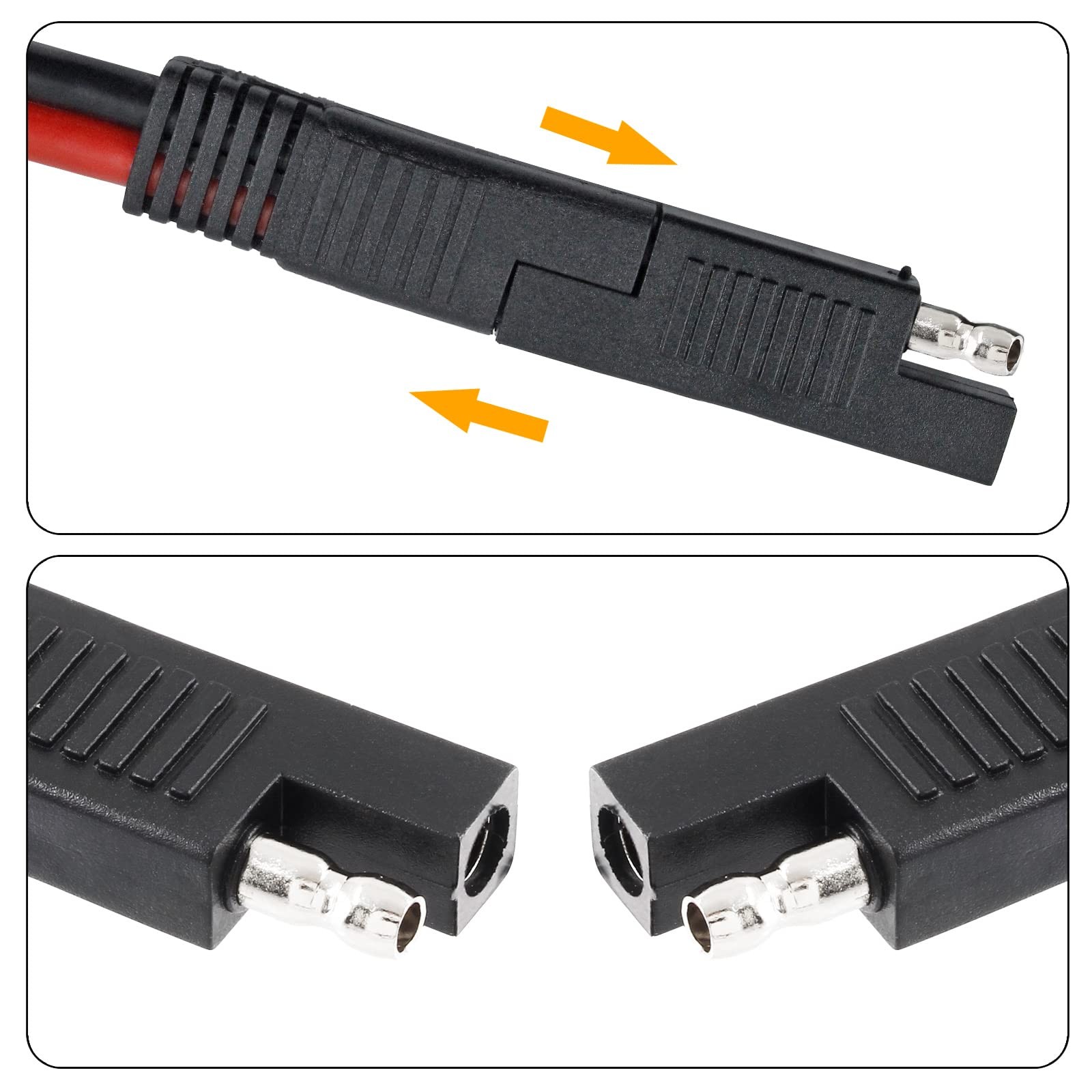 6 Pack SAE Polarity Reverse Adapter Connectors for Solar Panel Charging