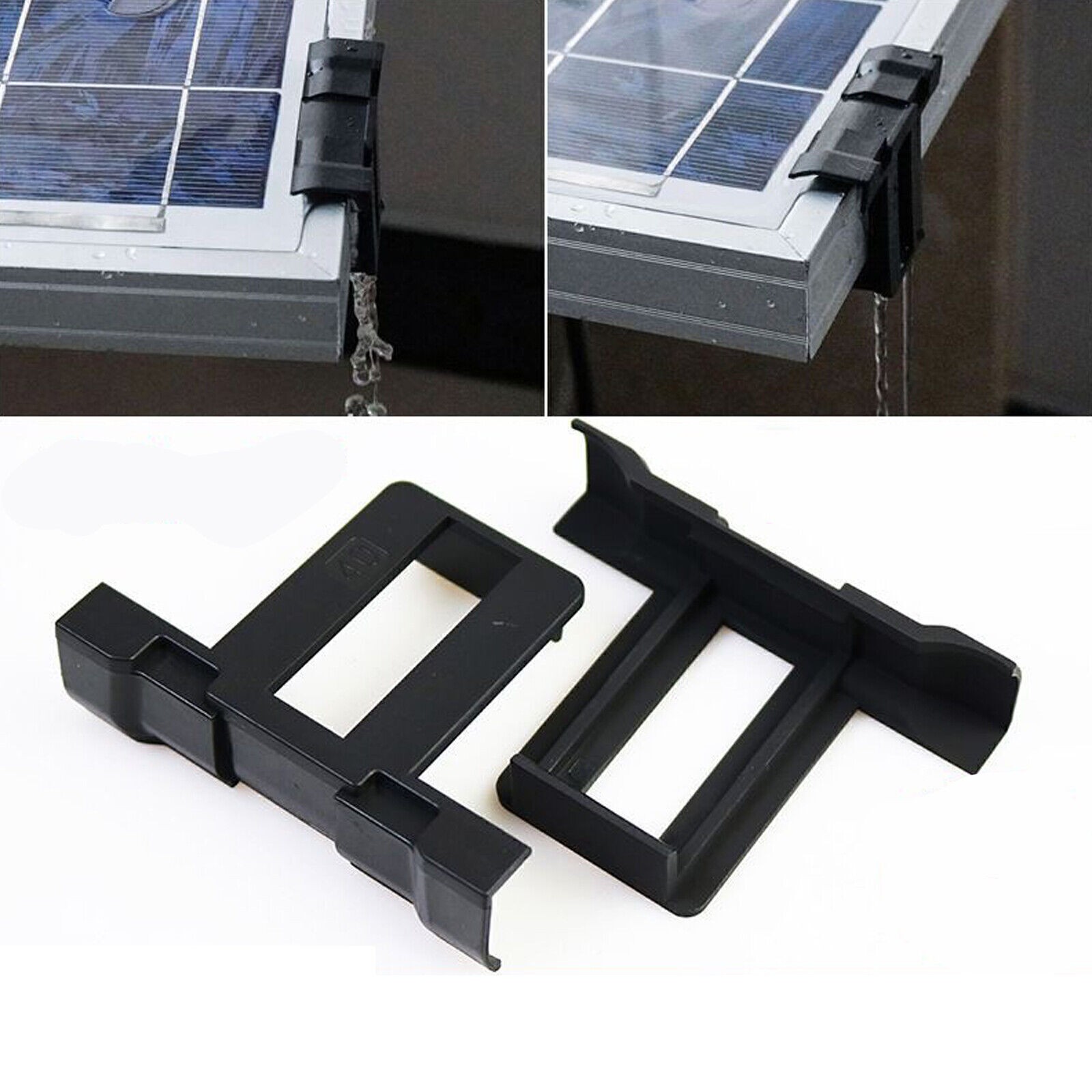 10/20/50X Photovoltaic Panel Water Guide Mud Clamp Solar Water Drain Remove Clip