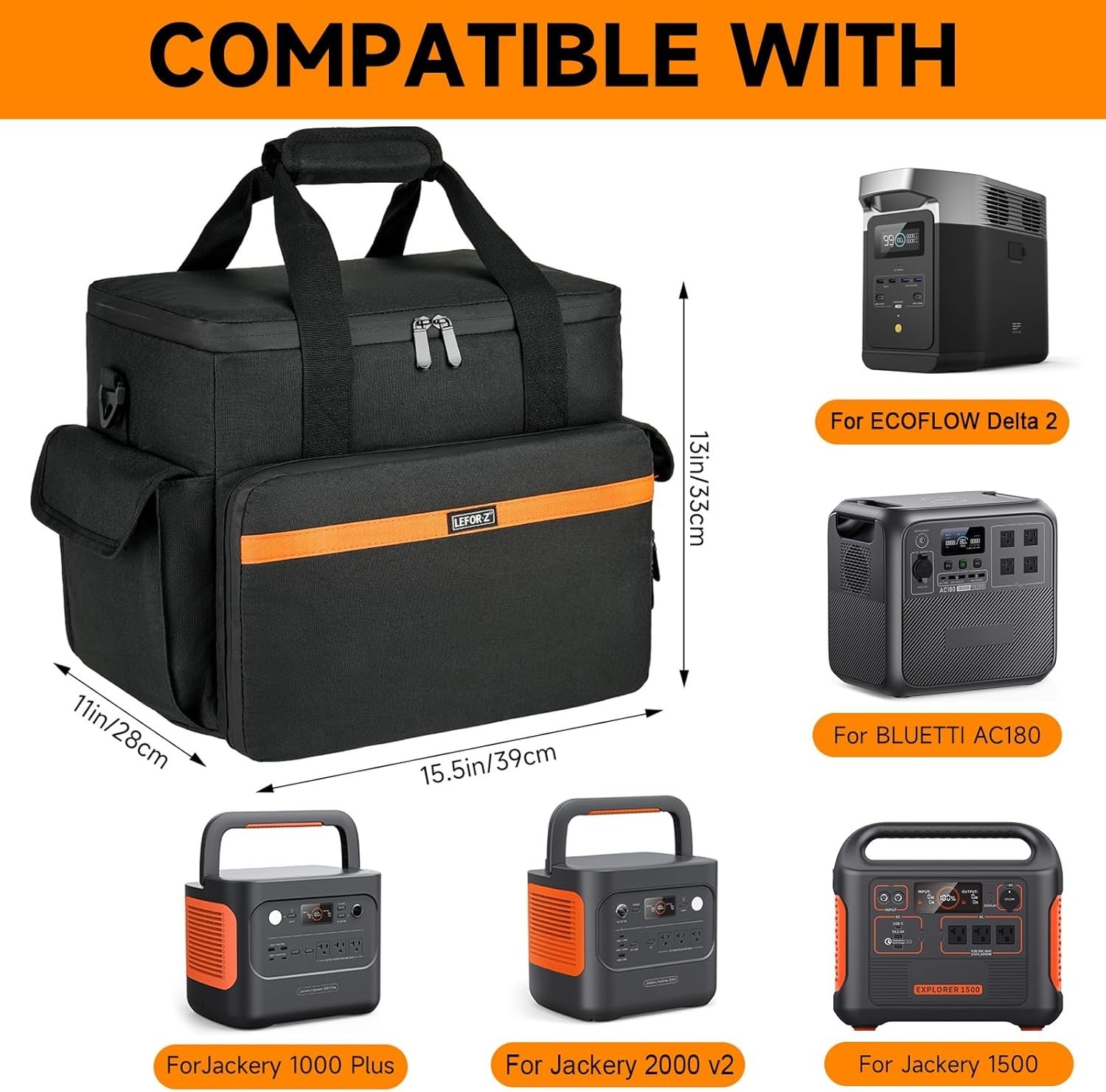 Durable Travel Bag for Jackery Explorer 2000/1500/1000 – Waterproof & Protective