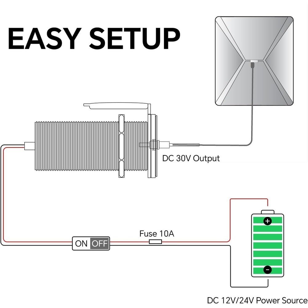 30V DC Boost Converter Compatible with 12V and 24V Systems For RV Boat Yacht