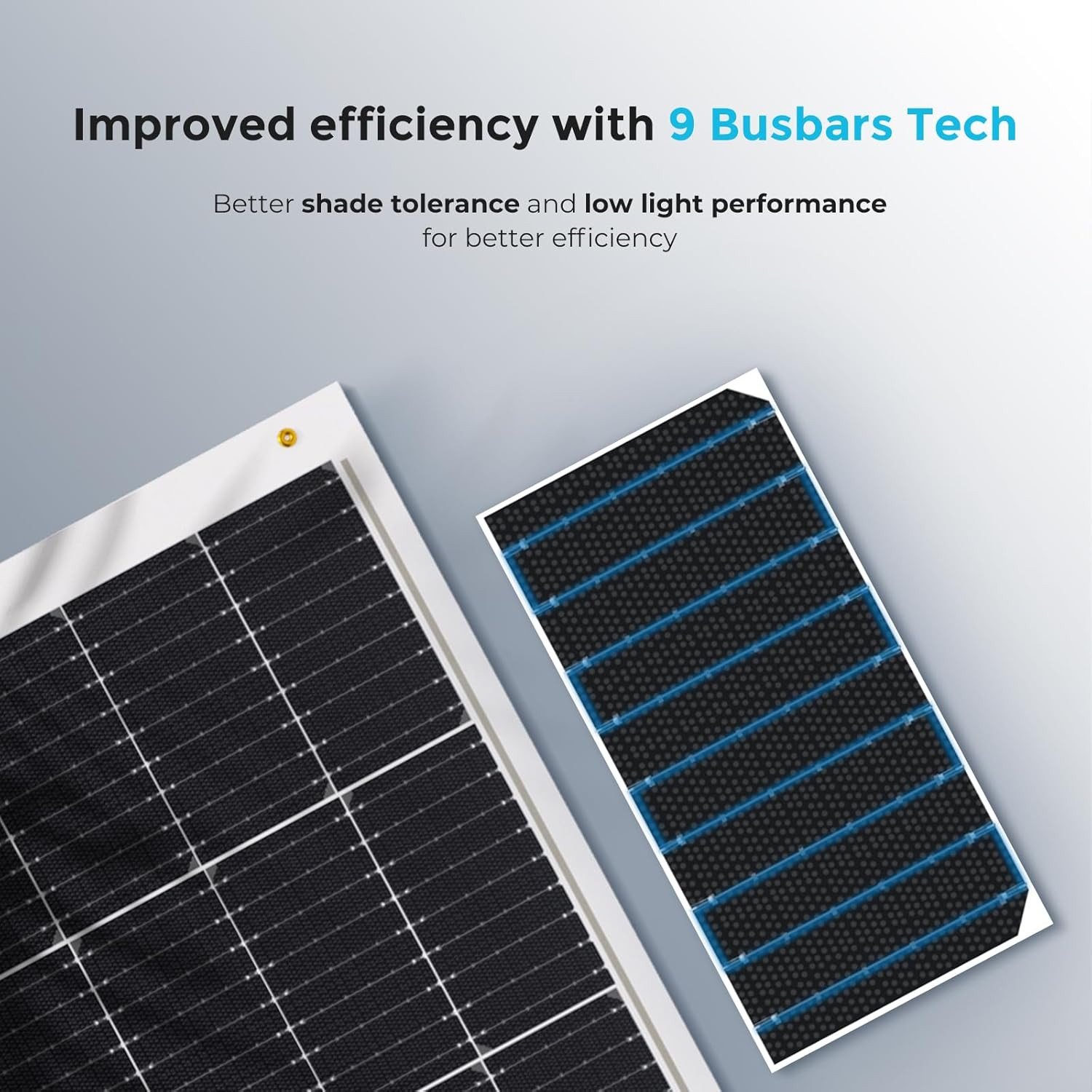 Flexible Solar Panel 100 Watt 12 Volt Monocrystalline Semi-Flexible Bendable Mon