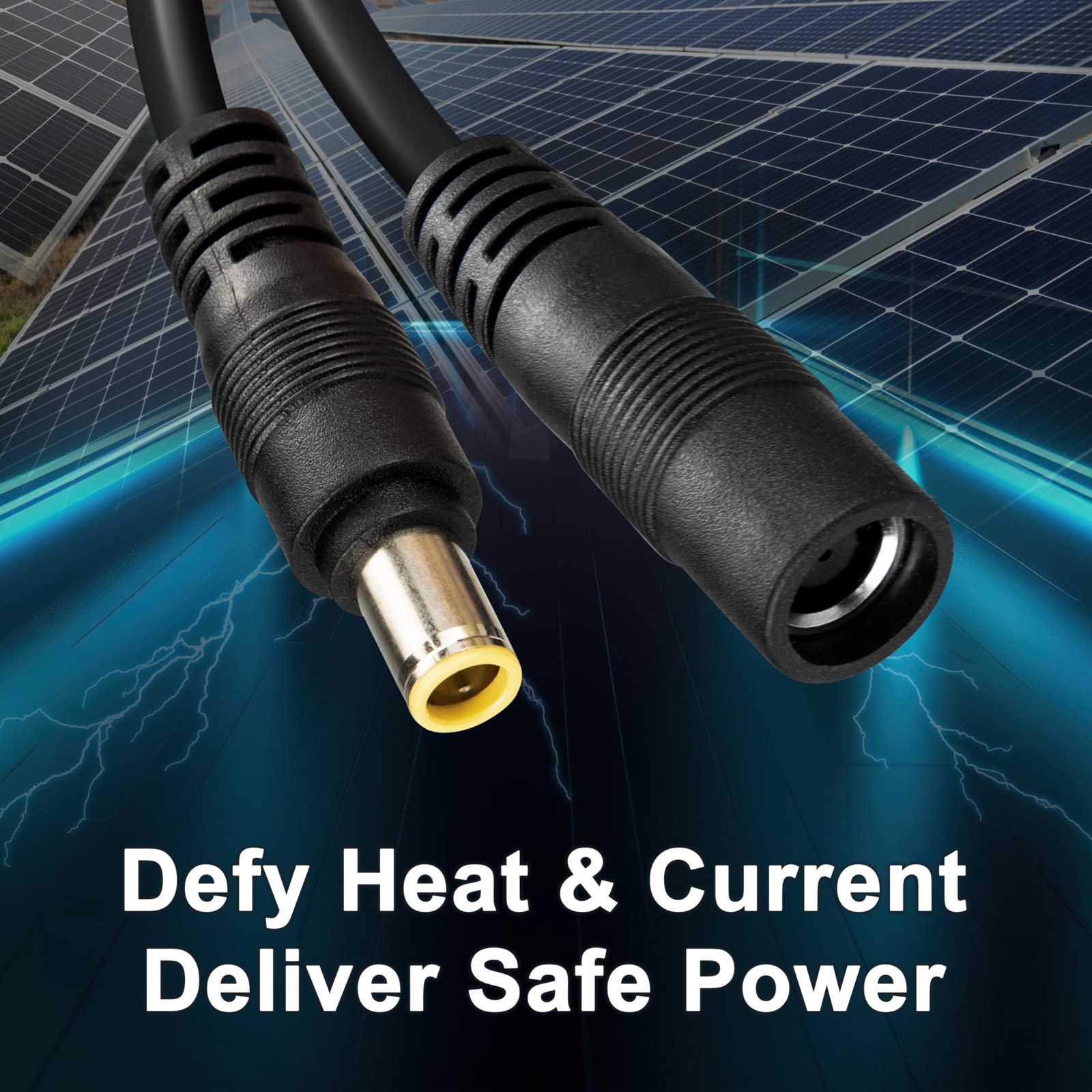 33FT 14AWG DC8mm Solar Panel Extension Cable Female to Male with DC8020 Adapt…