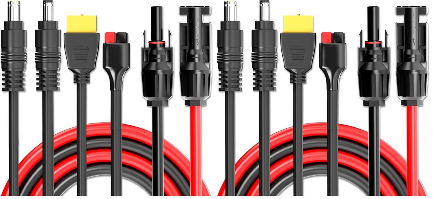 4-in-1 Solar Connector Extension Cable Solar Adapter to Connector XT60 Charger