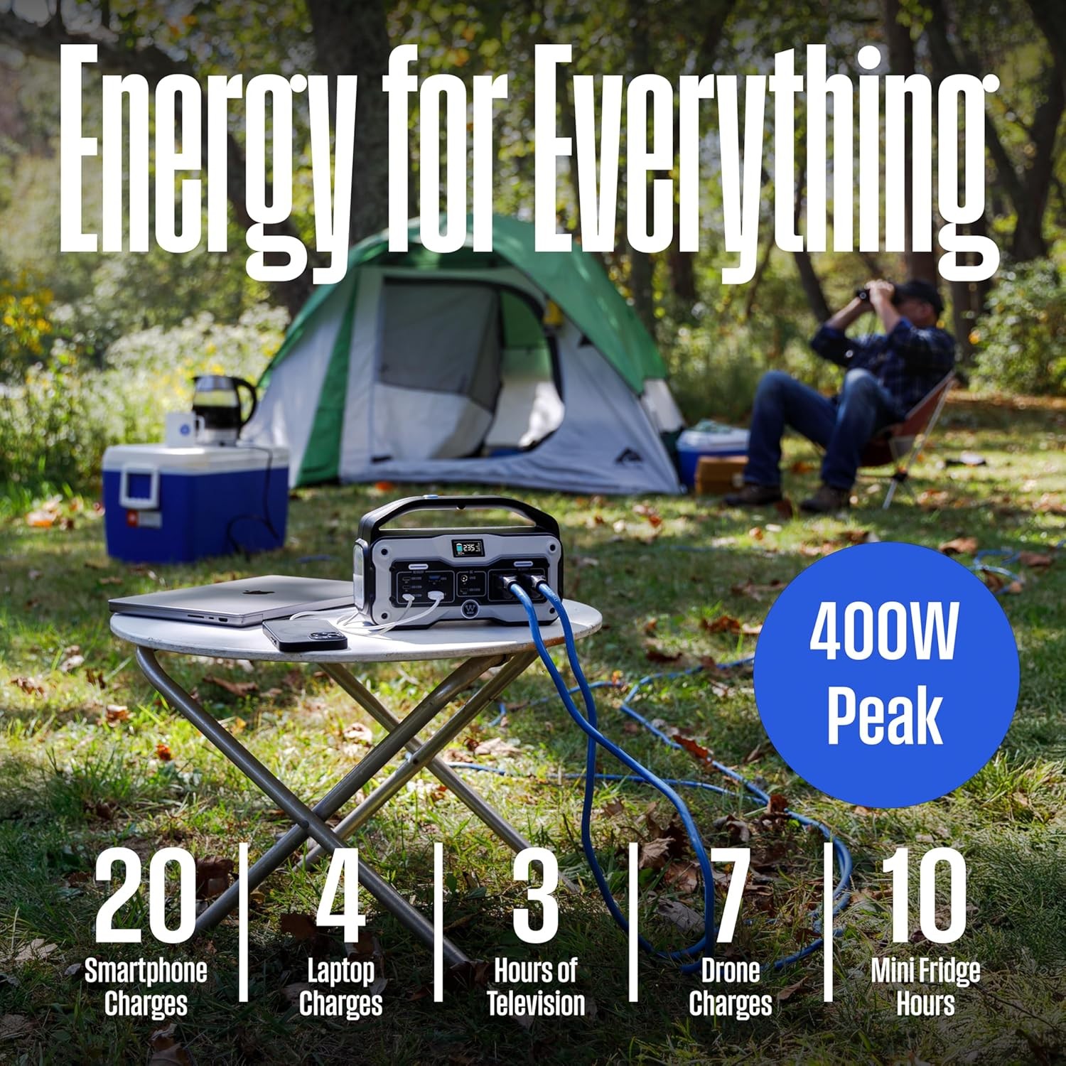 400W 183Wh Portable Solar Generator Westinghouse