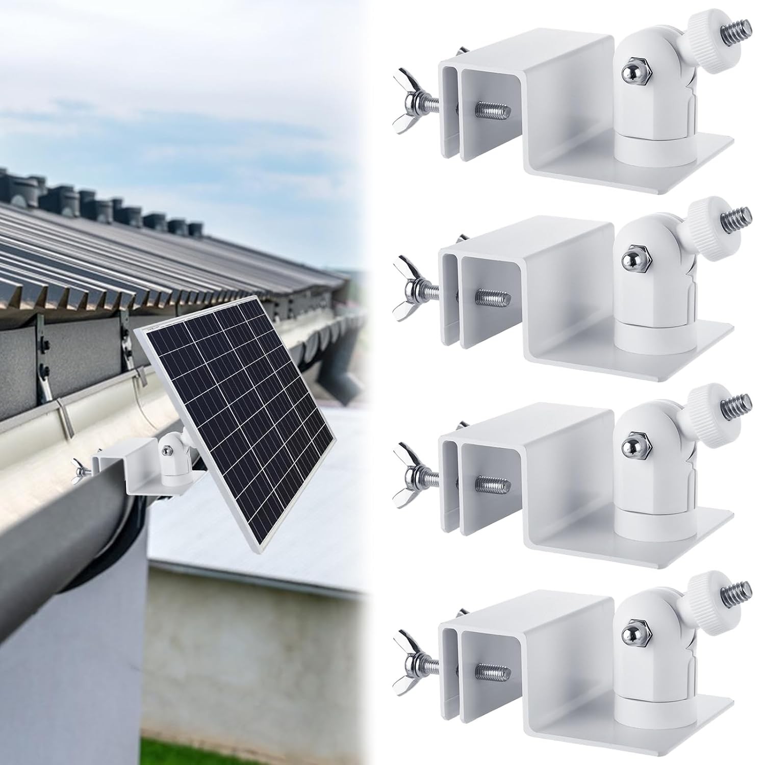 Gutter Mount for Ring Solar Panel Universal Solar Panel Mount Adapter Bracket