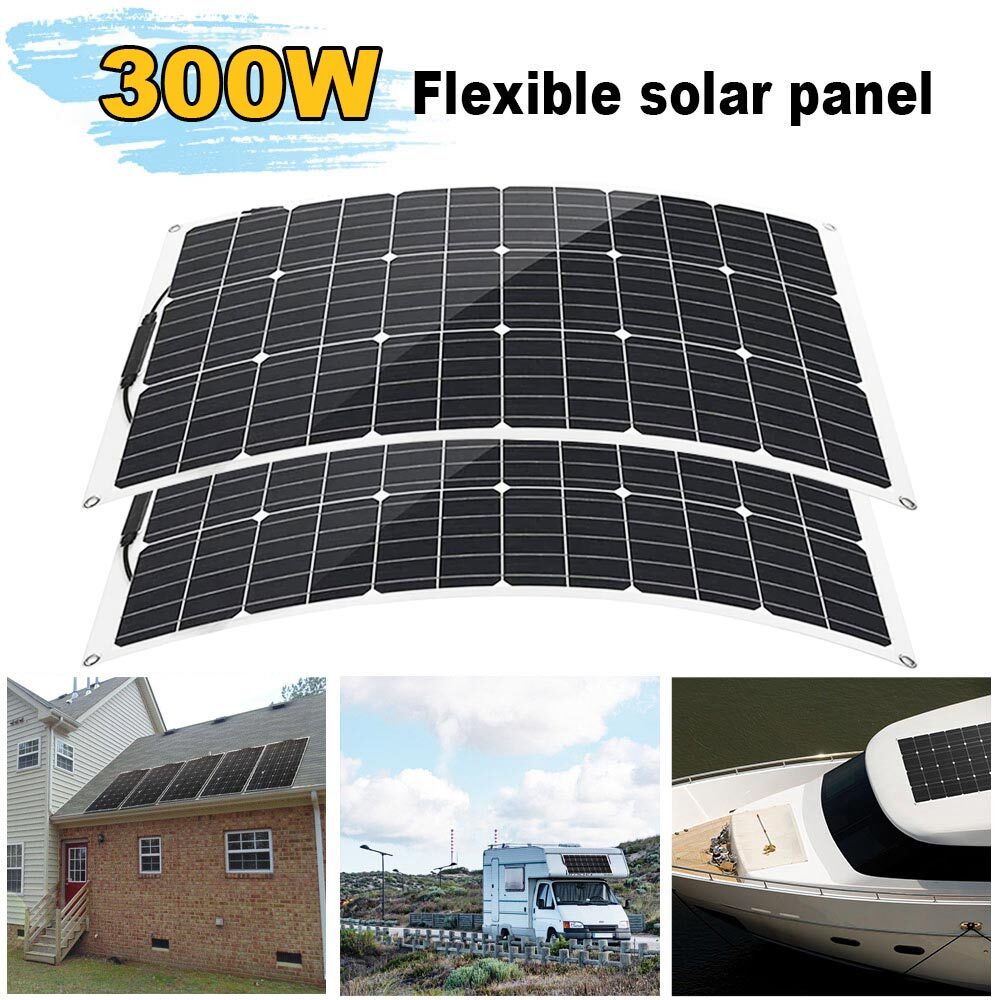 300 Watts Solar Panel Kit 40A 12V Battery Charger w/ Controller Caravan Boat RV