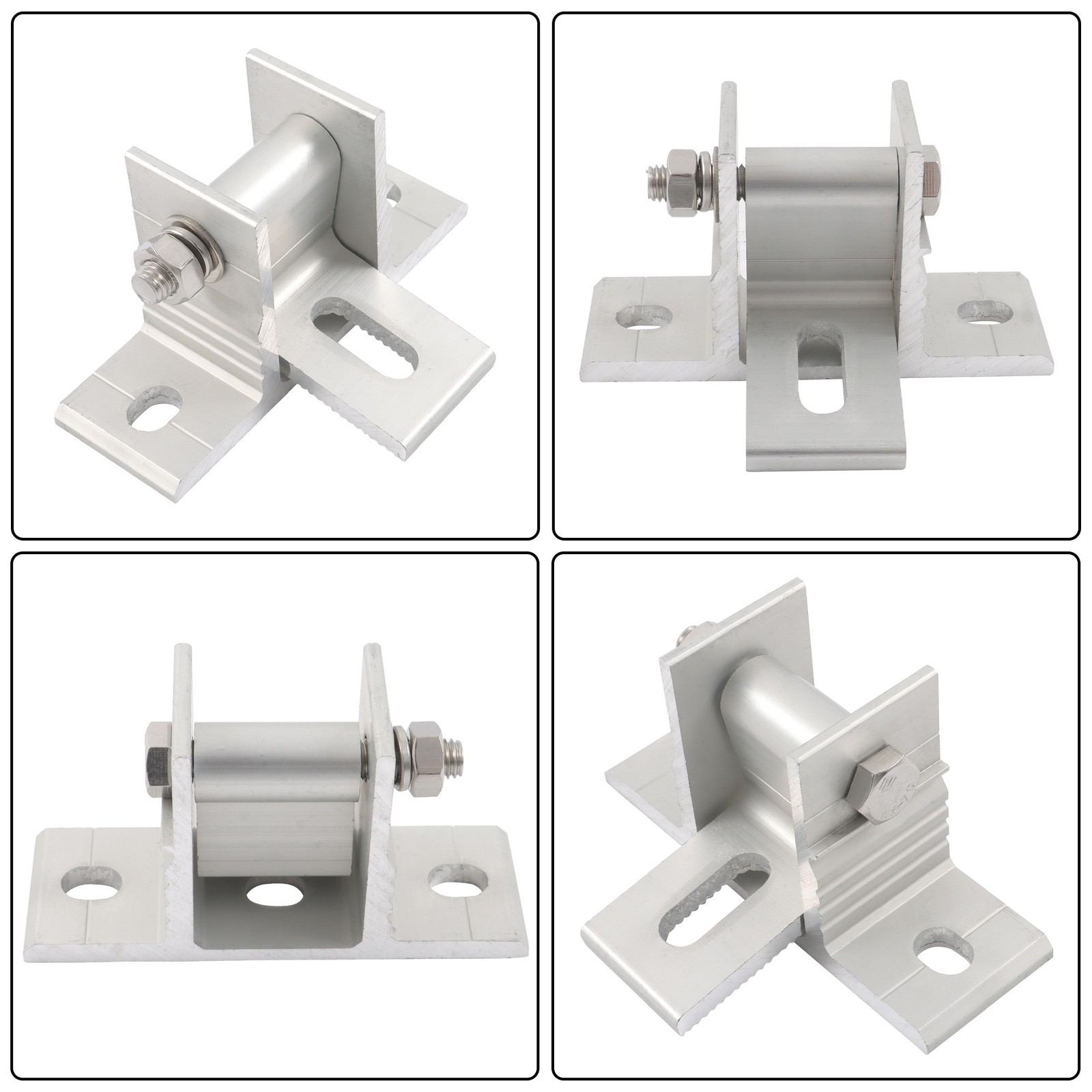 4 × Solar Panel Tilt Mounting Rack Brackets Adjustable For RV Roof Flat Surface