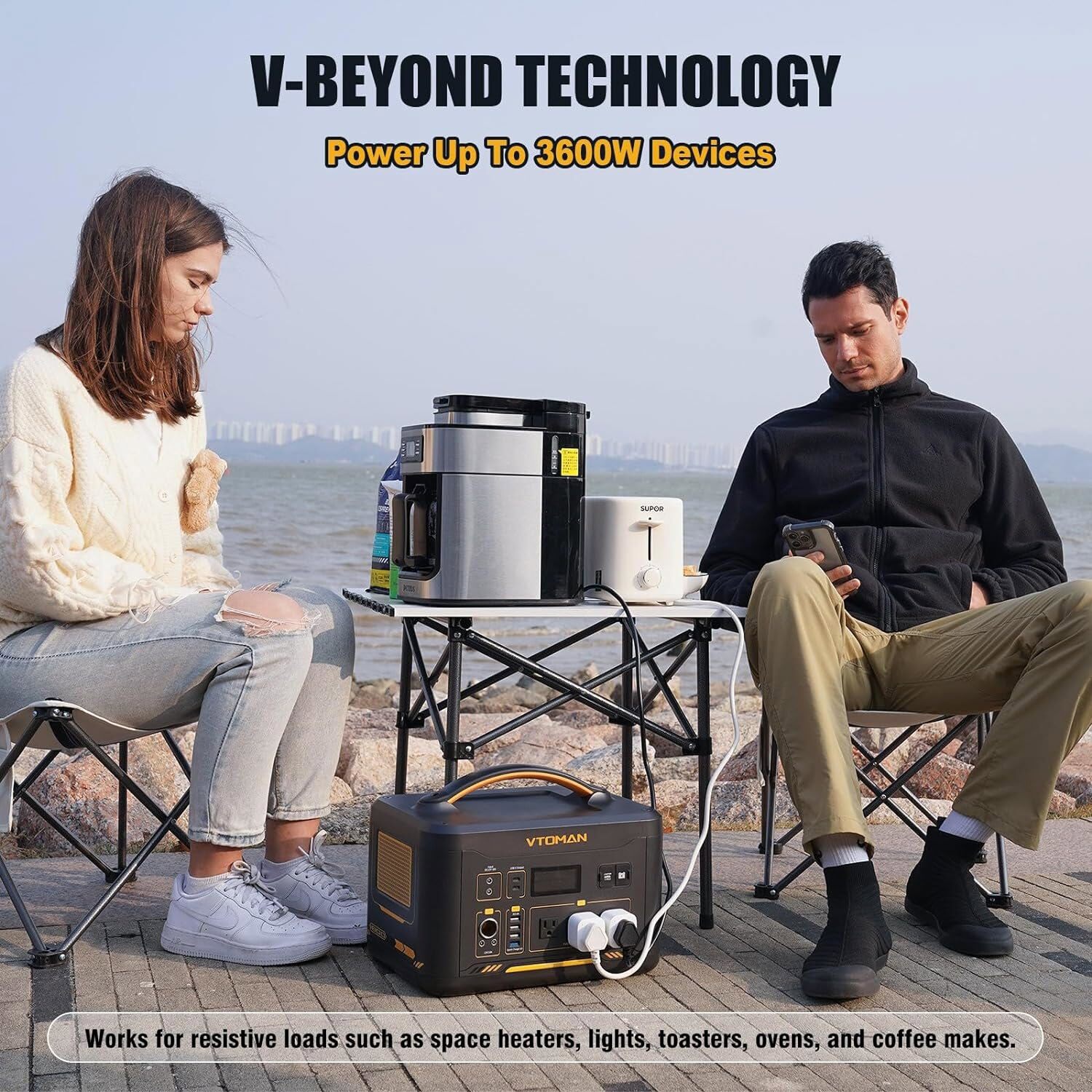VTOMAN Jump 1800 Portable Power Station 1800W 1548Wh LiFePO4 Battery Generator