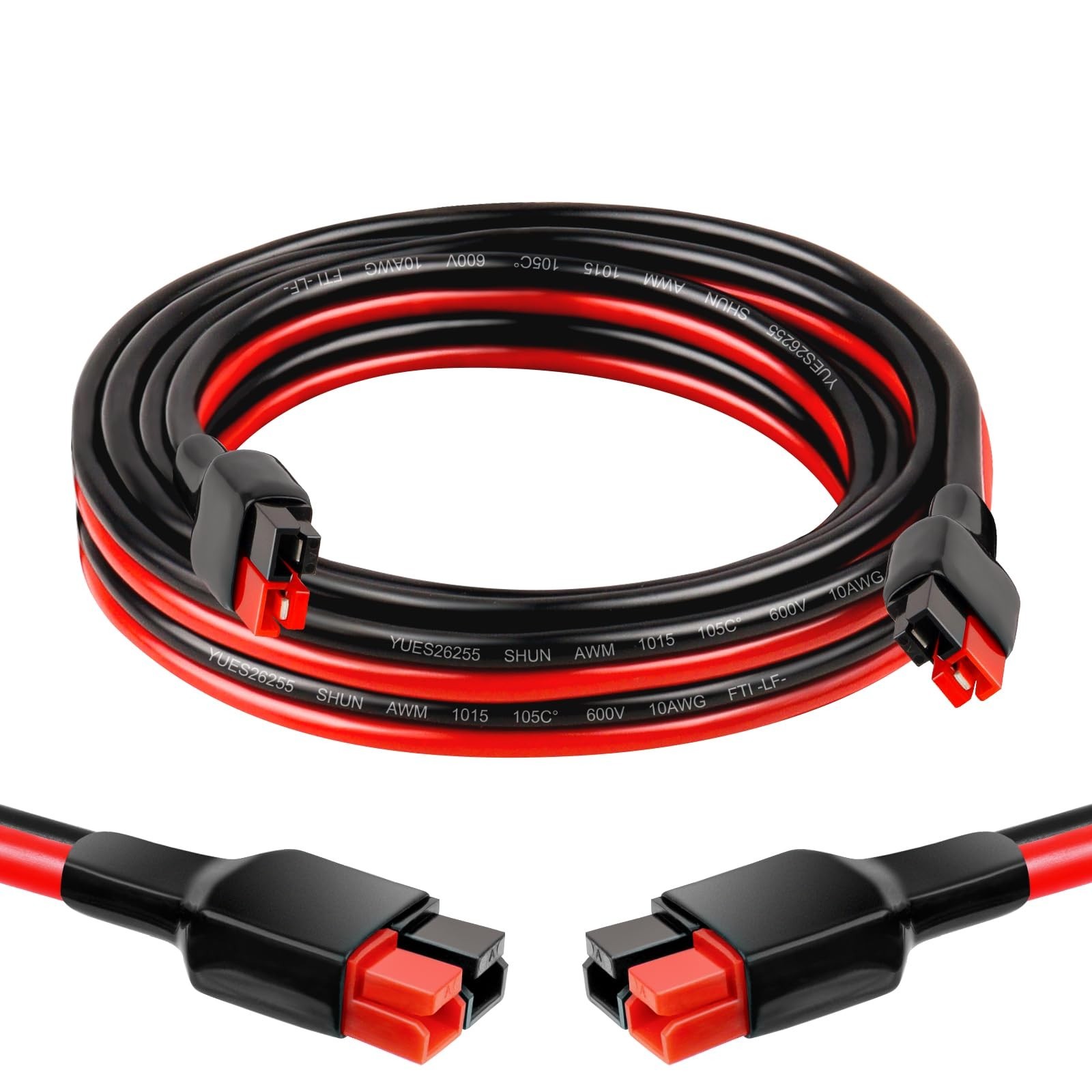 6FT 10AWG Solar Extension Cable with Anderson Connector for Power Station & Gene