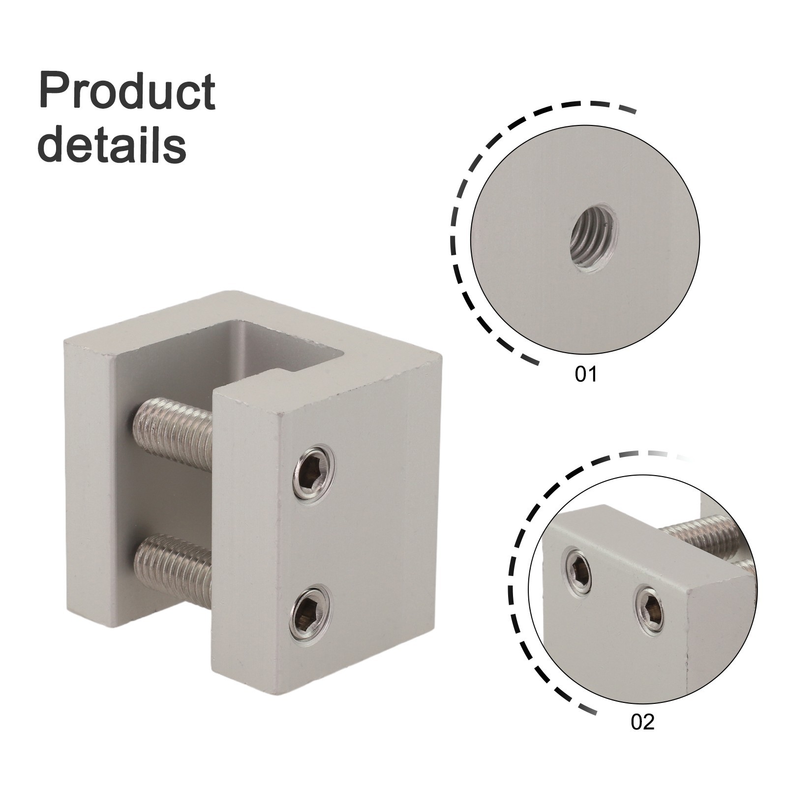 Aluminum Standing Seam Clamp for Solar Panel Mounting on Seamed Metal Roofs