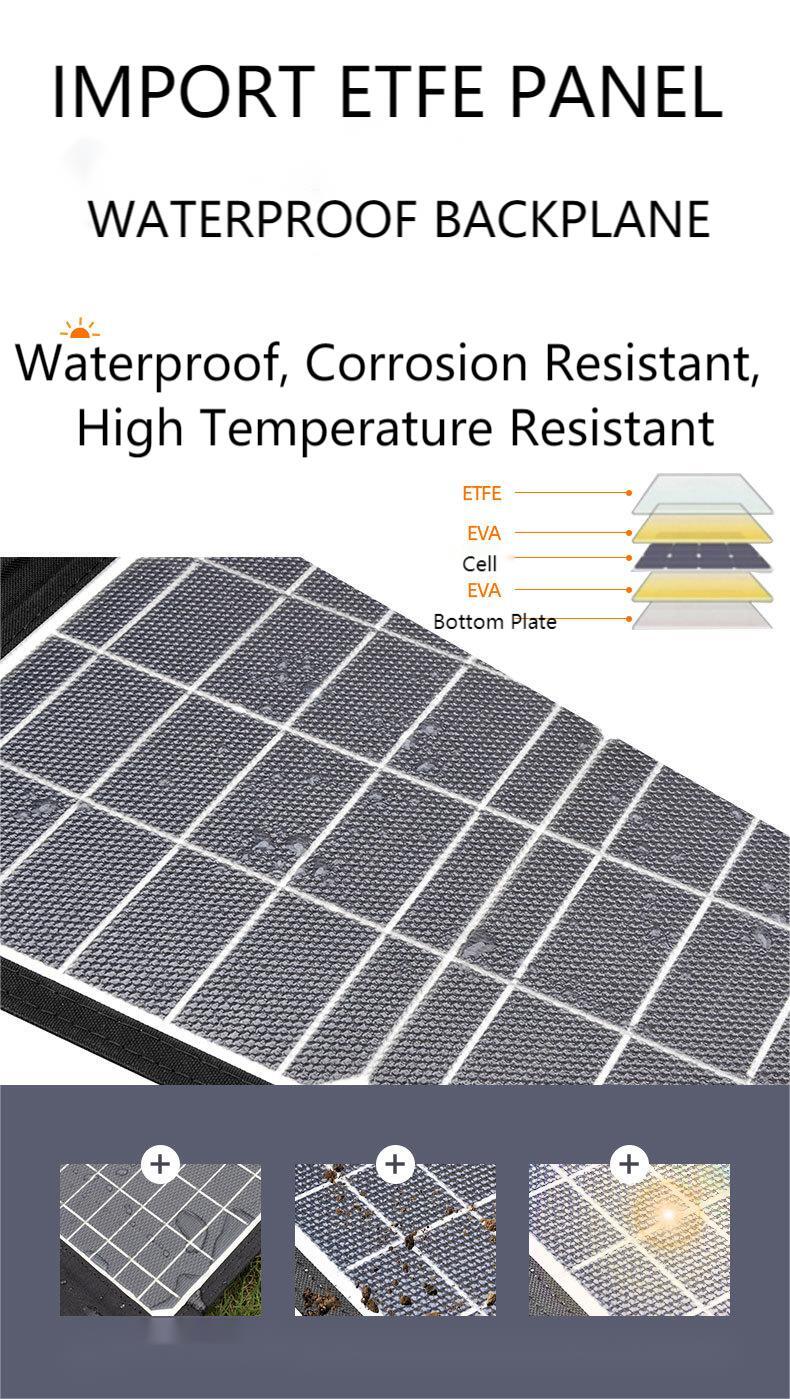 200W Portable Solar Panel Kit Folding Power Bank Waterproof Smart Camp Charger