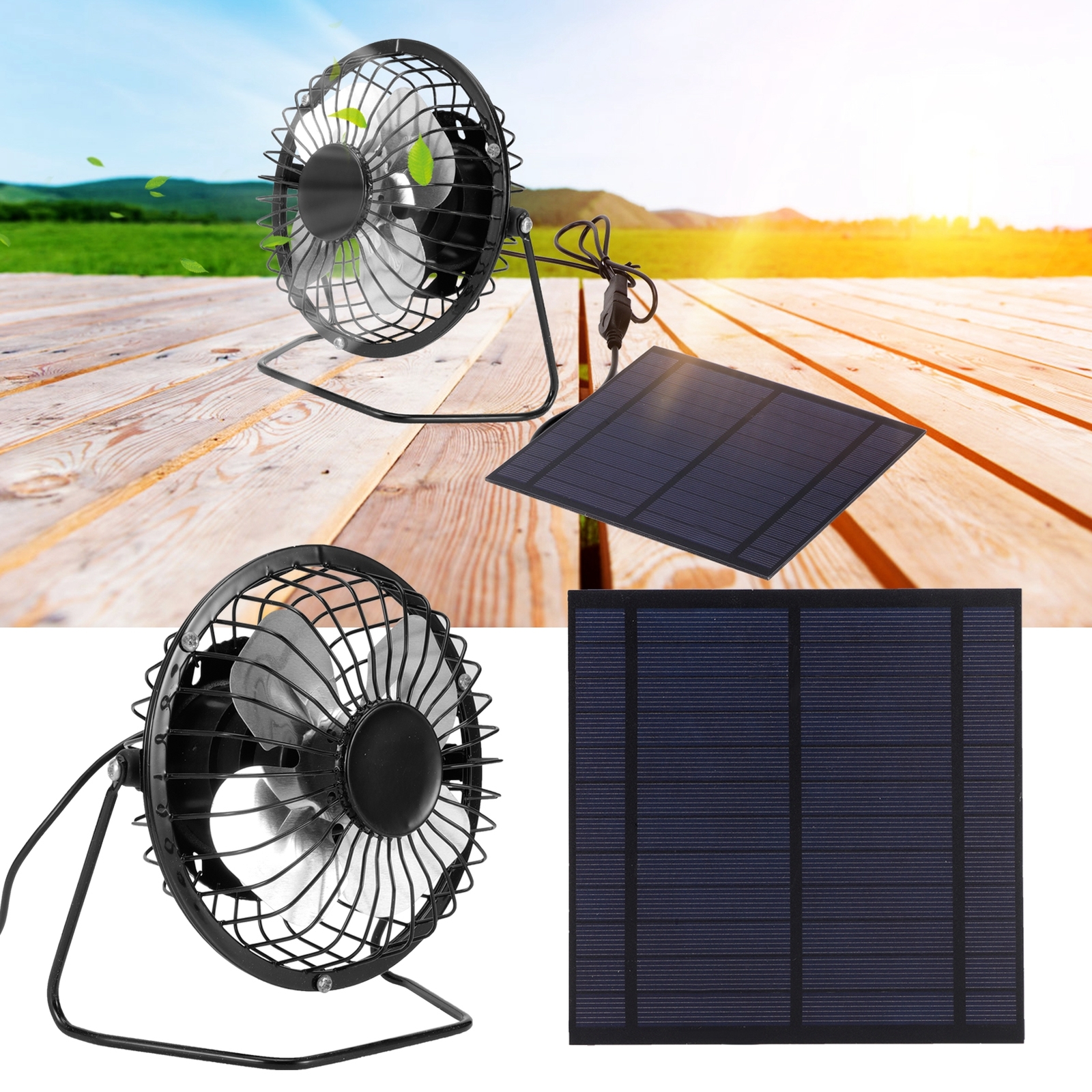 5W Mini Solar Panel With Cooling Fan Photovoltaic Solar Panel Set For Greenhouse