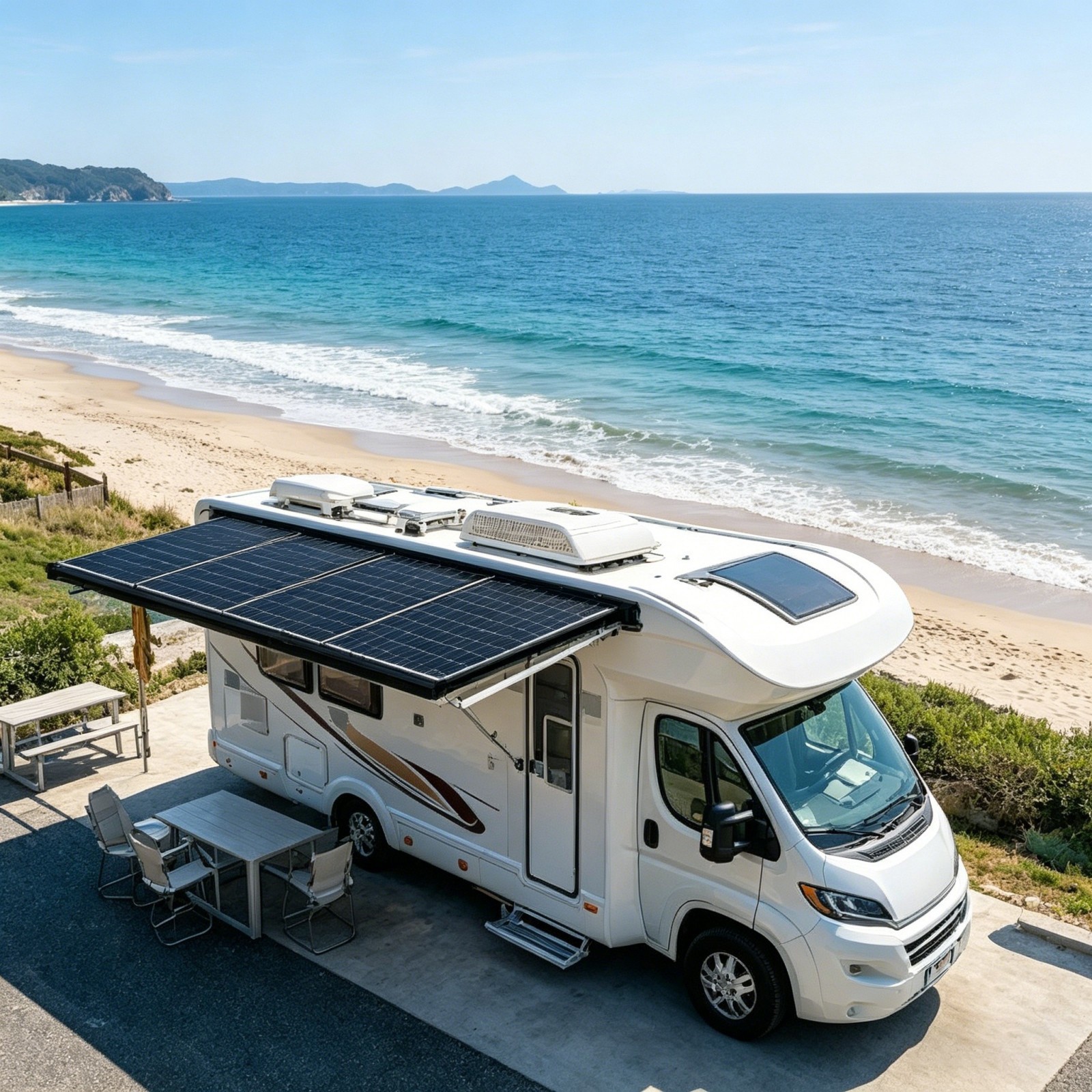 AeternaSol 200W Solar Panel 18V N-Type Mono 18BB Roof RV Boat Off-Grid Battery