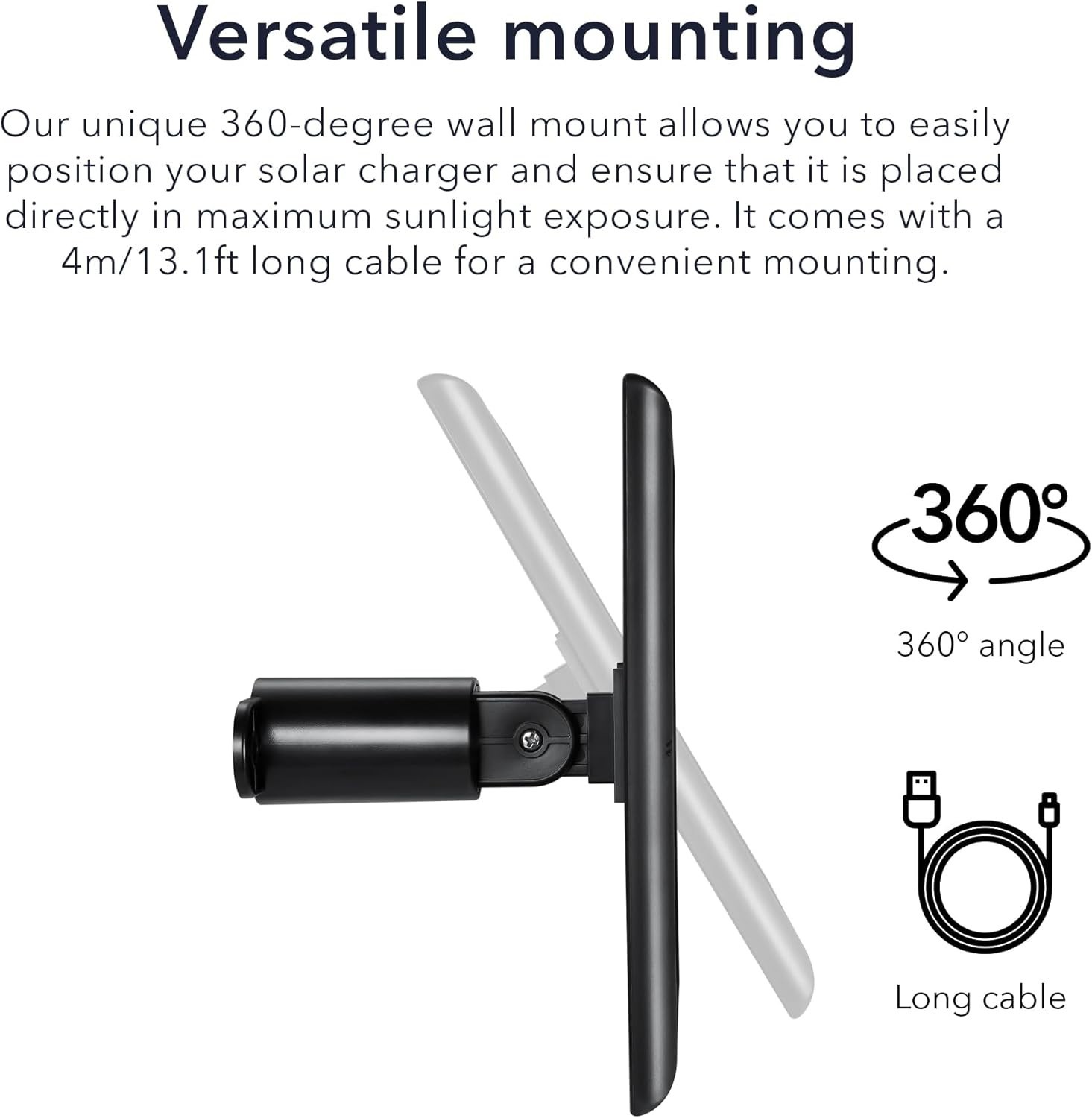 High-Efficiency Solar Charger for Ring Spotlight, Stick Up, and Outdoor Cams