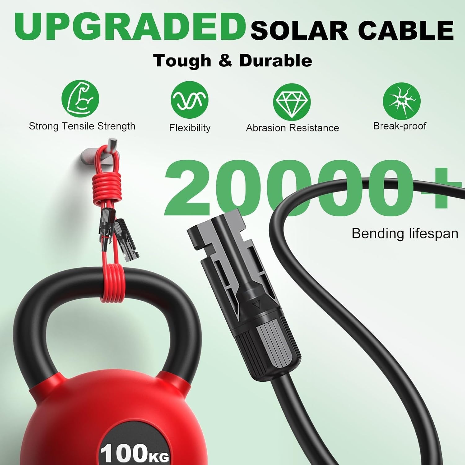 High-Quality Solar Panel Cables 30Ft – Waterproof Connectors