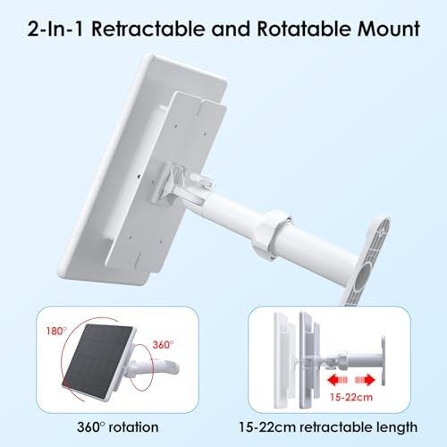 6W Solar Panel for Ring Spotlight Cam Battery & Stick Up Cam Battery, 1 Pack