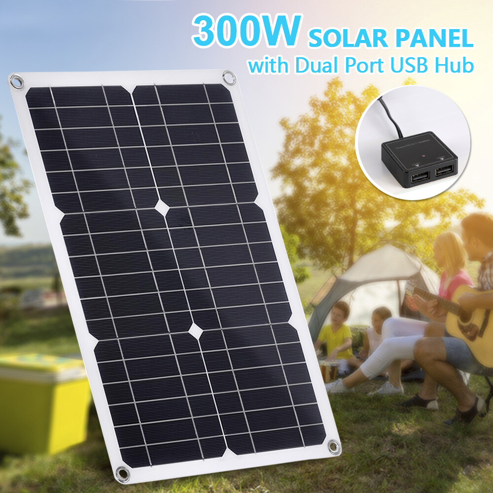 300W 100W Solar Panel Battery Charger Controller Home Car Trailer Boat RV Camp