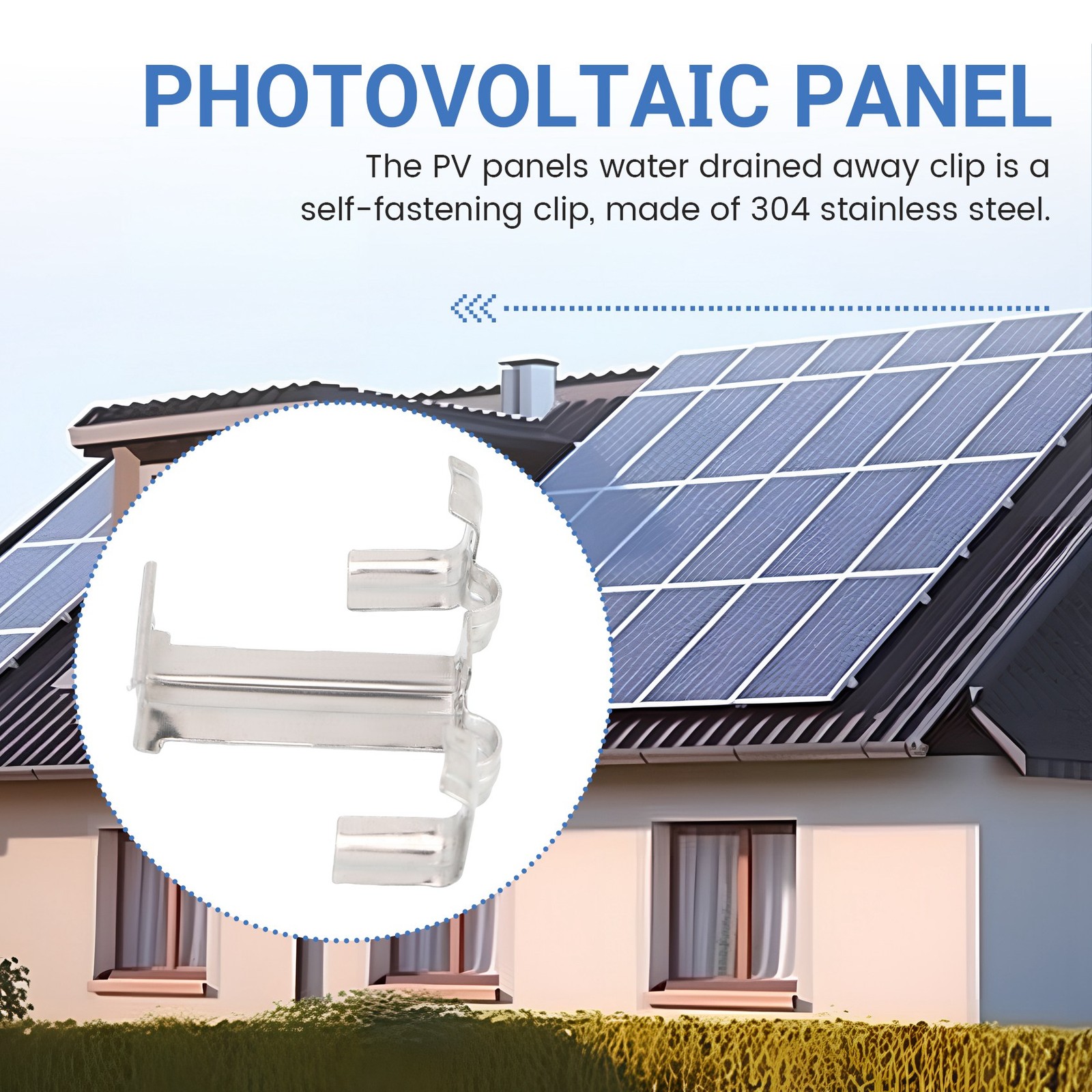 20PCS Photovoltaic Panel Drainage Buckle Plate Solar Panel Water 5383