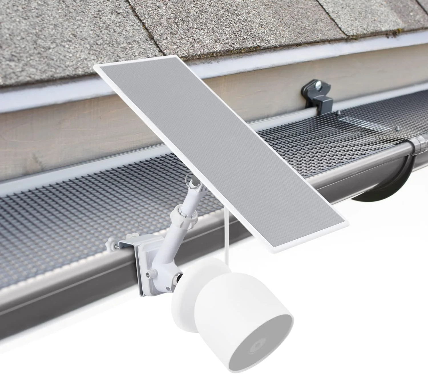 Wasserstein Gutter Mount for Google Nest Cam (Battery) & Solar Panel (Camera & S