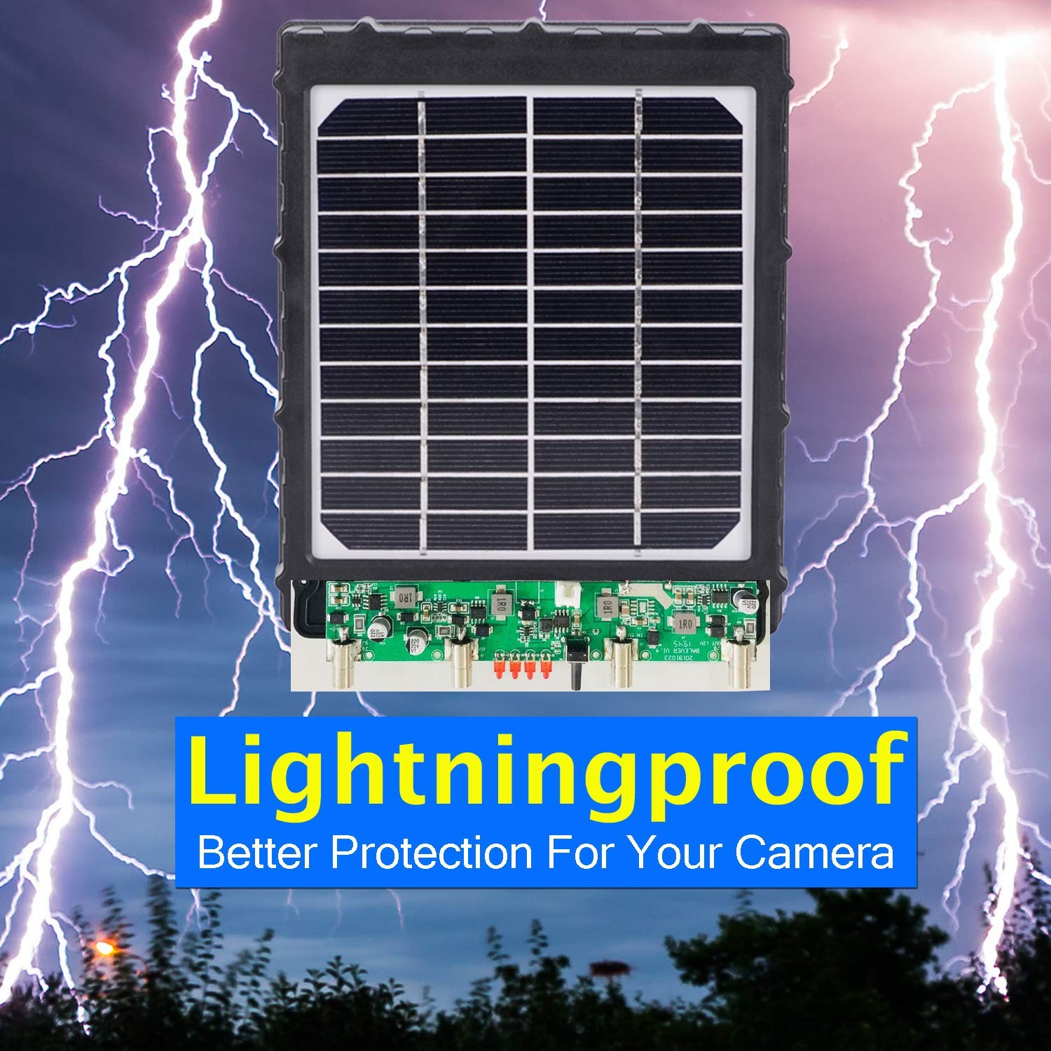 8000mAh Solar Power Panel 3W for Trail Camera 12V 9V 6V Solar Panel Accessory