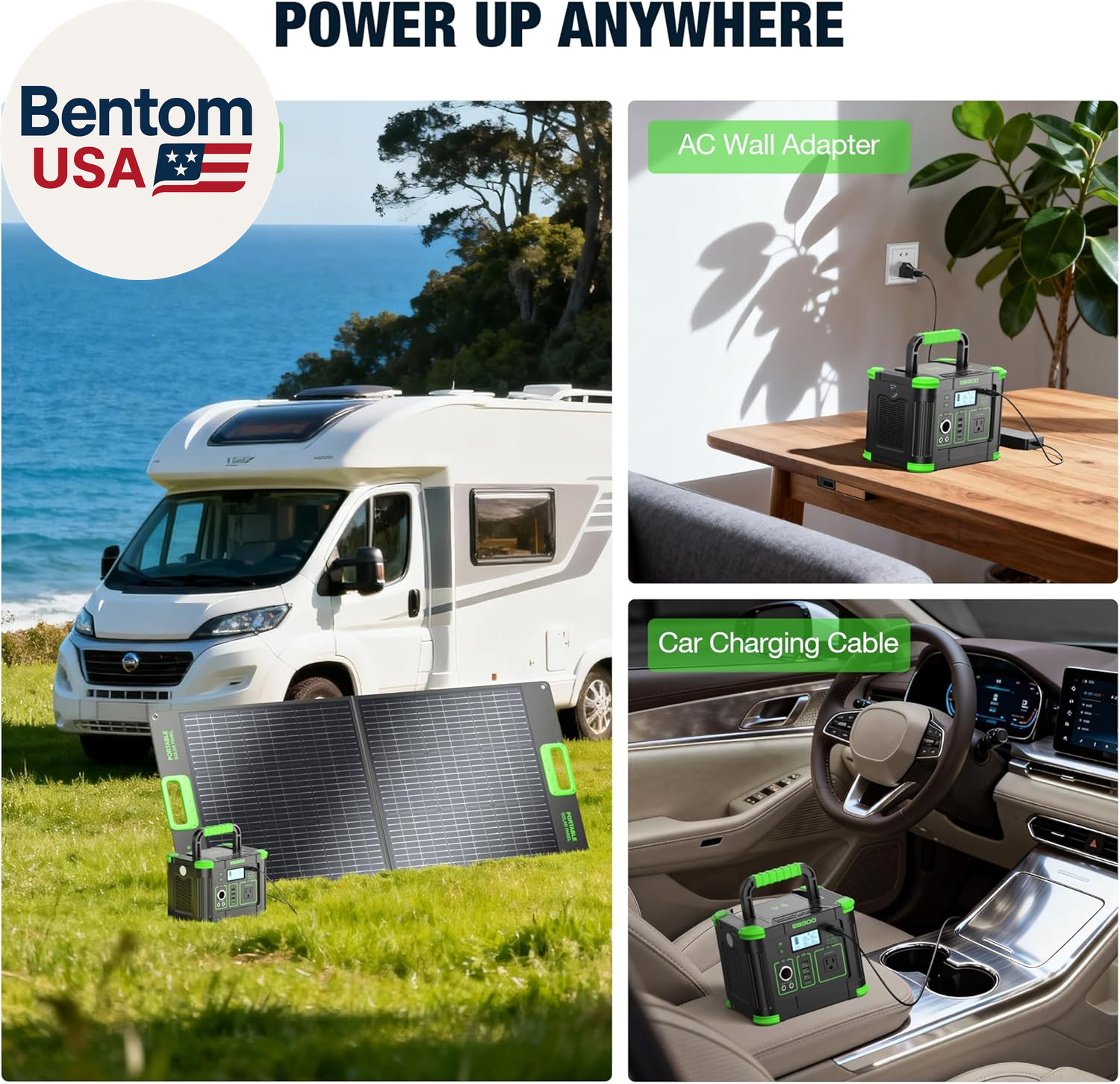Portable Power Station 300W, 288Wh Solar Generator with 60W USB-C PD Output, 11