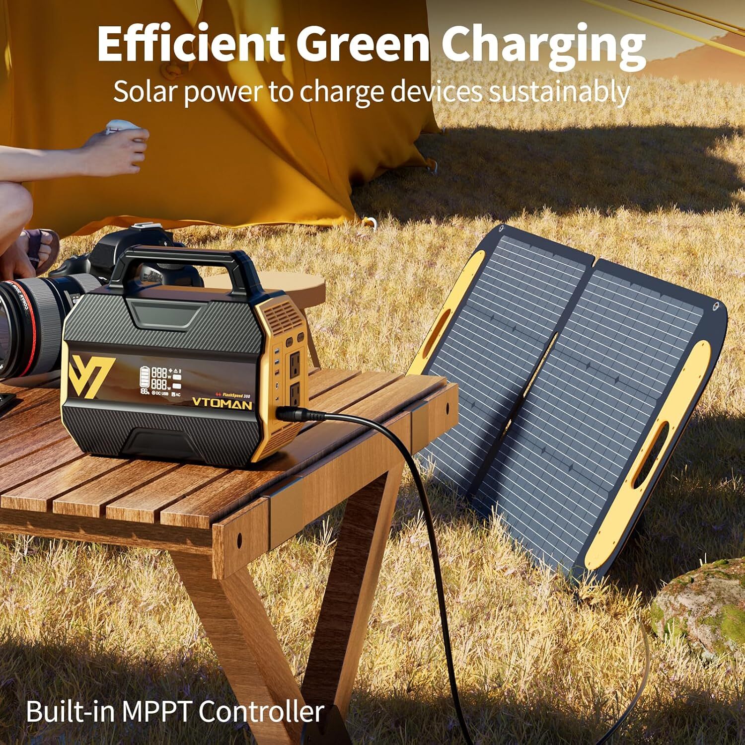 VTOMAN FlashSpeed 300 Portable Power Station 300W 230Wh Solar Generator LiFePO4