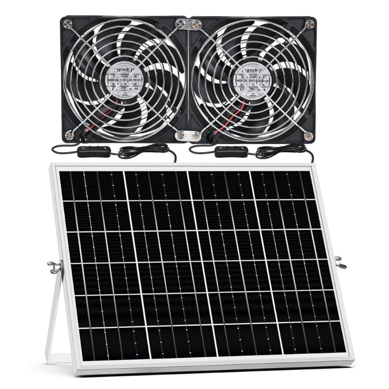 Solars Powered ABS Ventilation Device 12V 3000RPM For Indoor Temperature